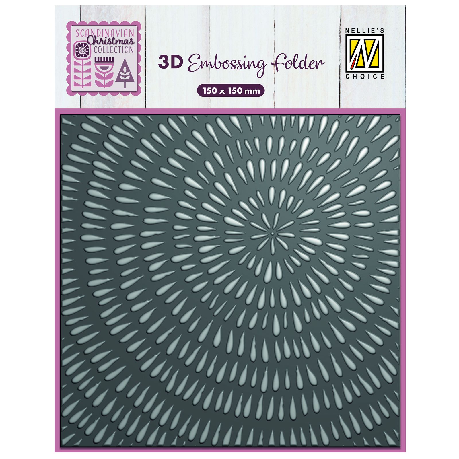 Nellie's Choice • 3D Embossing Folder Sliced Wood 6x6"