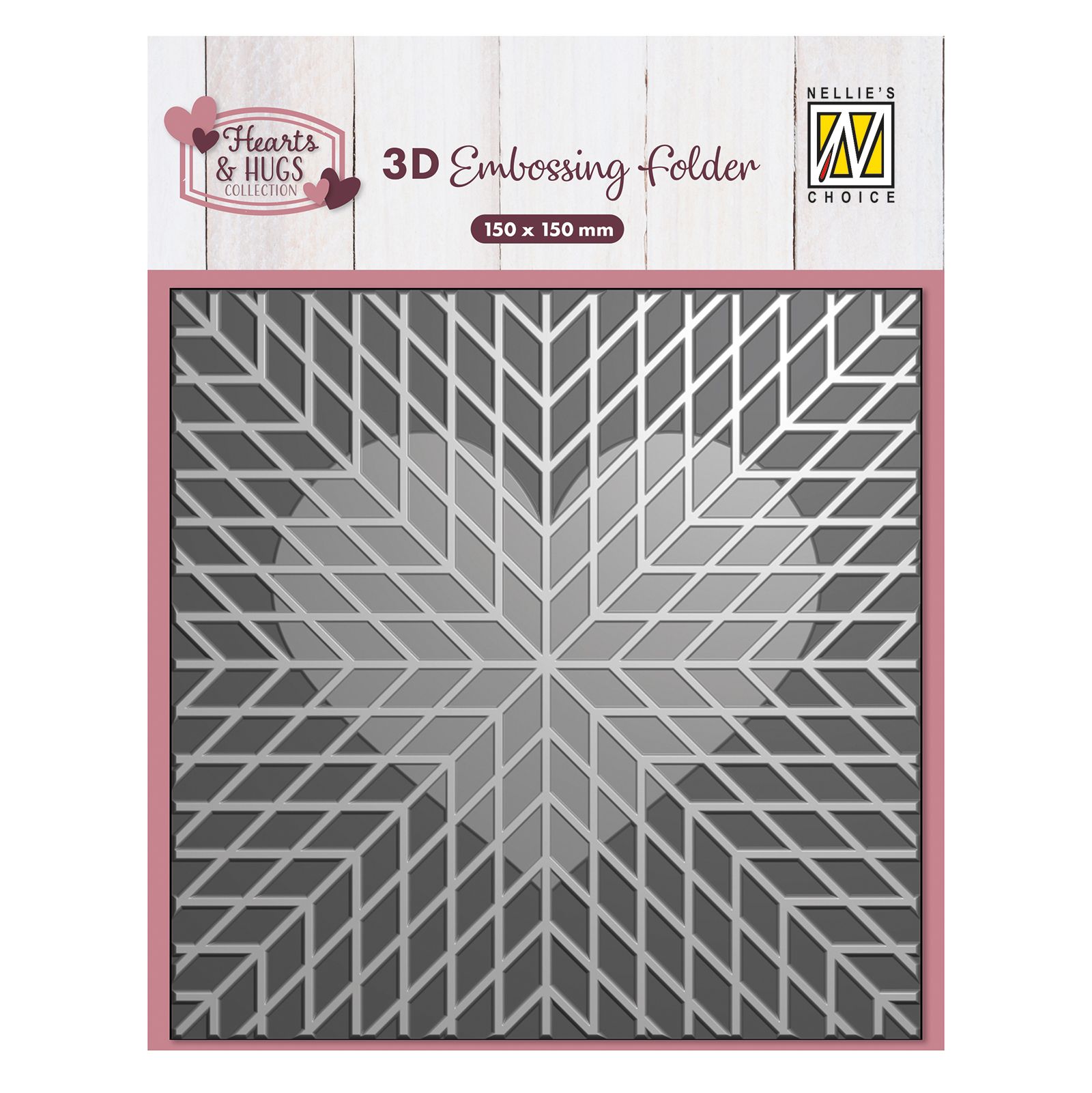 Nellie's Choice • 3D Embossing Folder Geo Heart