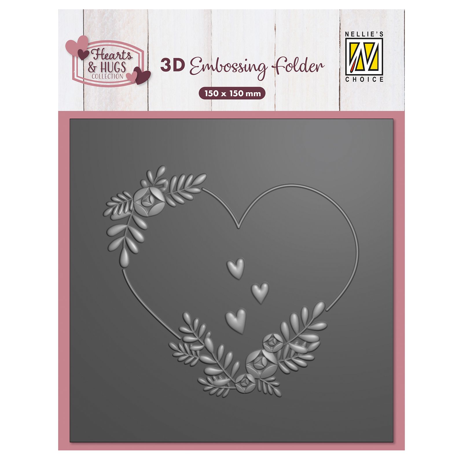 Nellie's Choice • 3D Embossing Folder Flower Heart