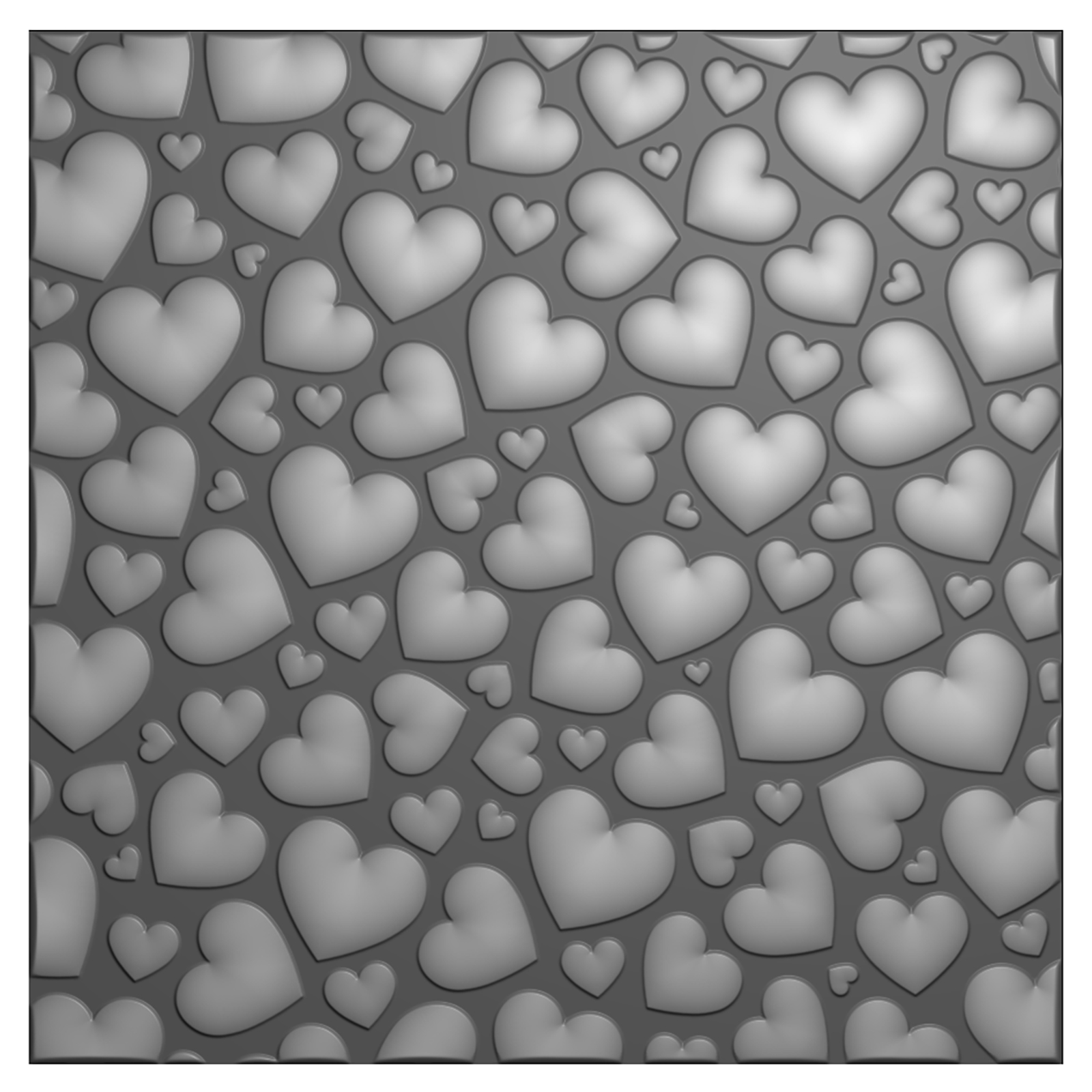 Vaessen Creative • 3D Classeur de Gaufrage Fond Cœurs 15x15cm
