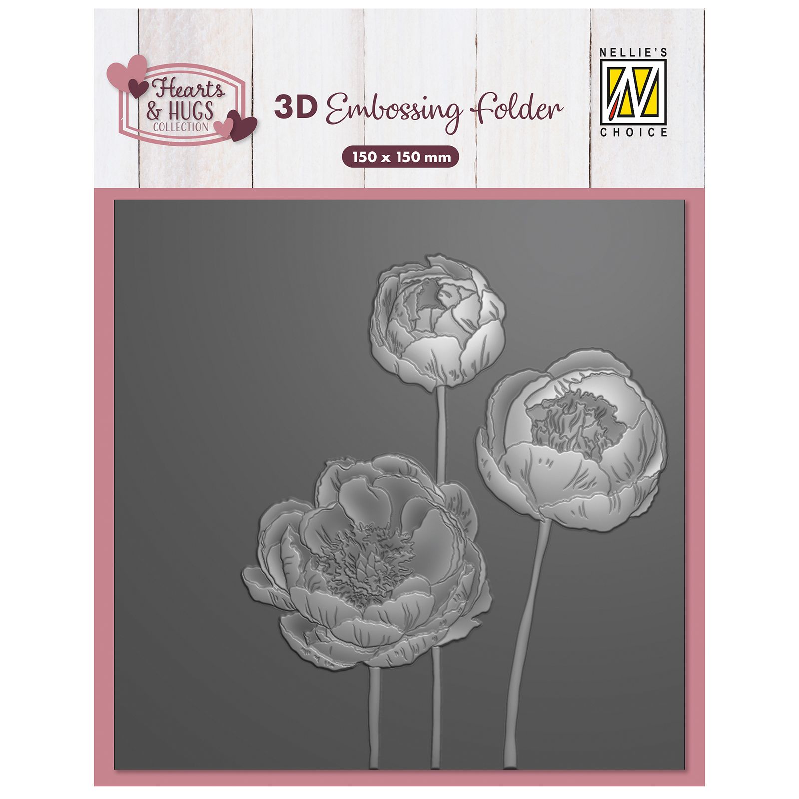 Nellie's Choice • Embossing Folder Bloemen 15x15cm