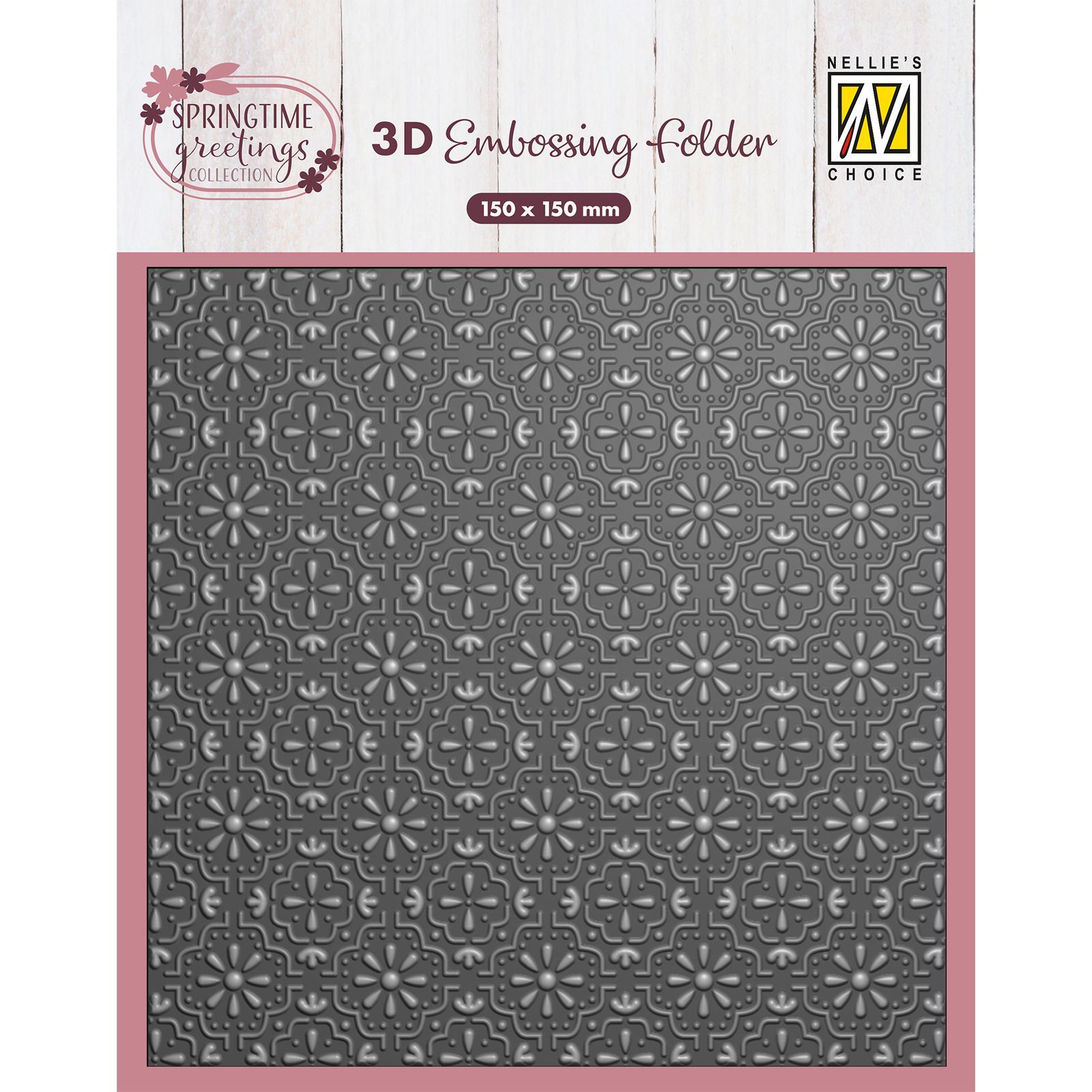 Nellie's Choice • 3D Embossing Folder Achtergrond Pasen Tegels 15x15cm