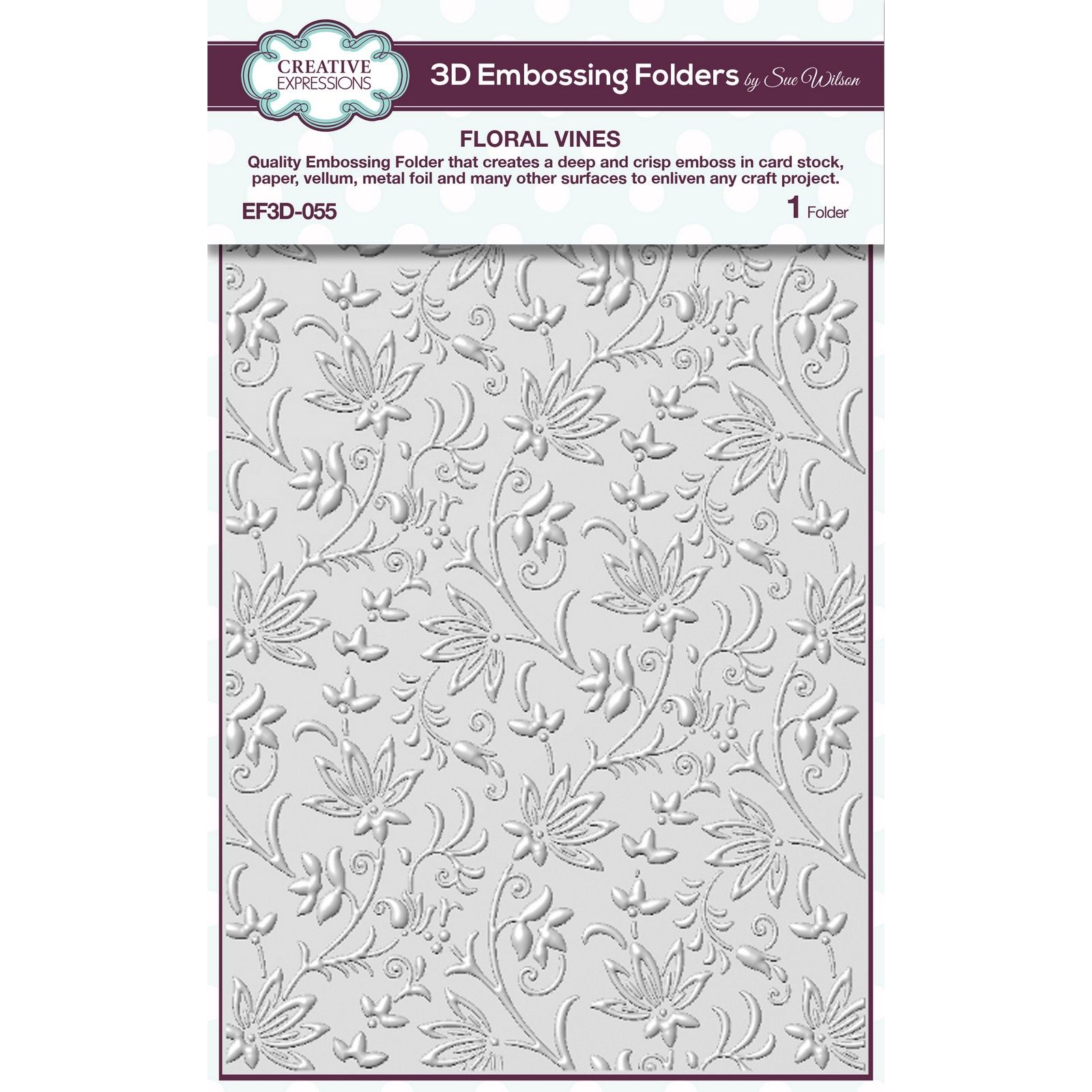 Creative Expressions • 3D Embossing Folder Floral Vines 19x14,5cm