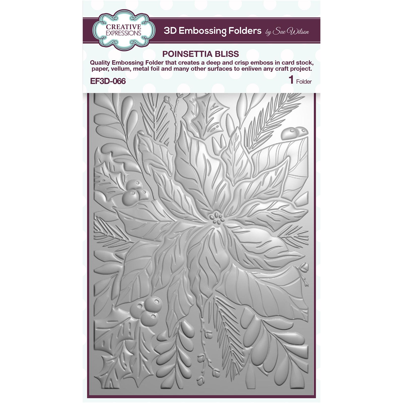 Creative Expressions • 3D Carpetade Embossing Poinsettia Bliss