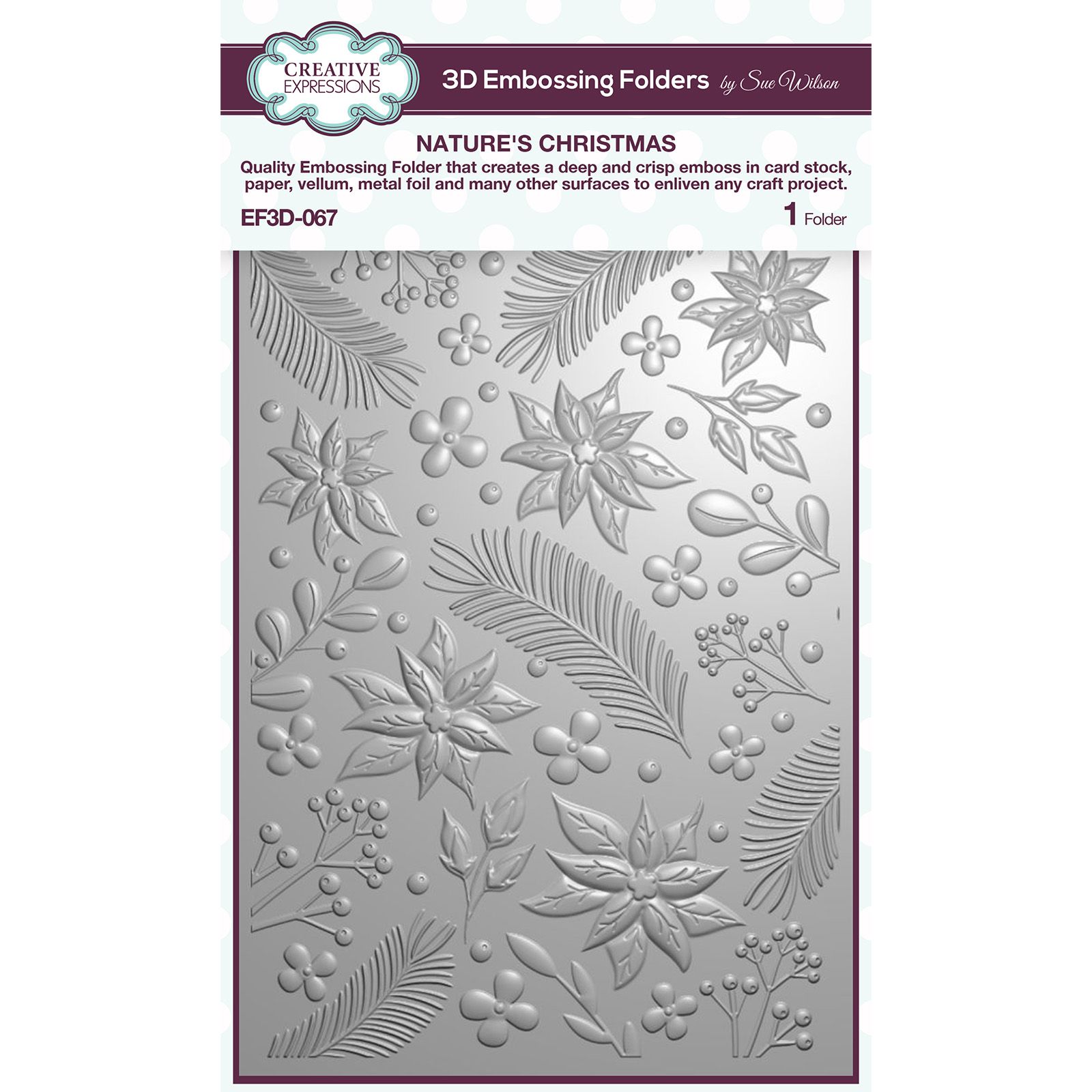 Creative Expressions • 3D Prägefolder Nature's Christmas