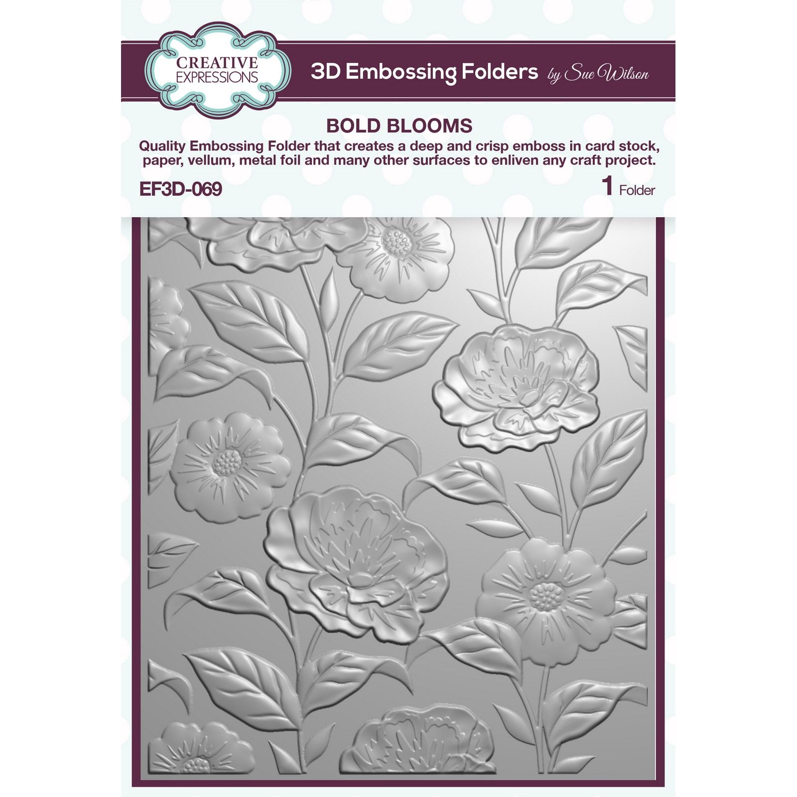 Creative Expressions • 3D Embossing Folder Bold Blooms