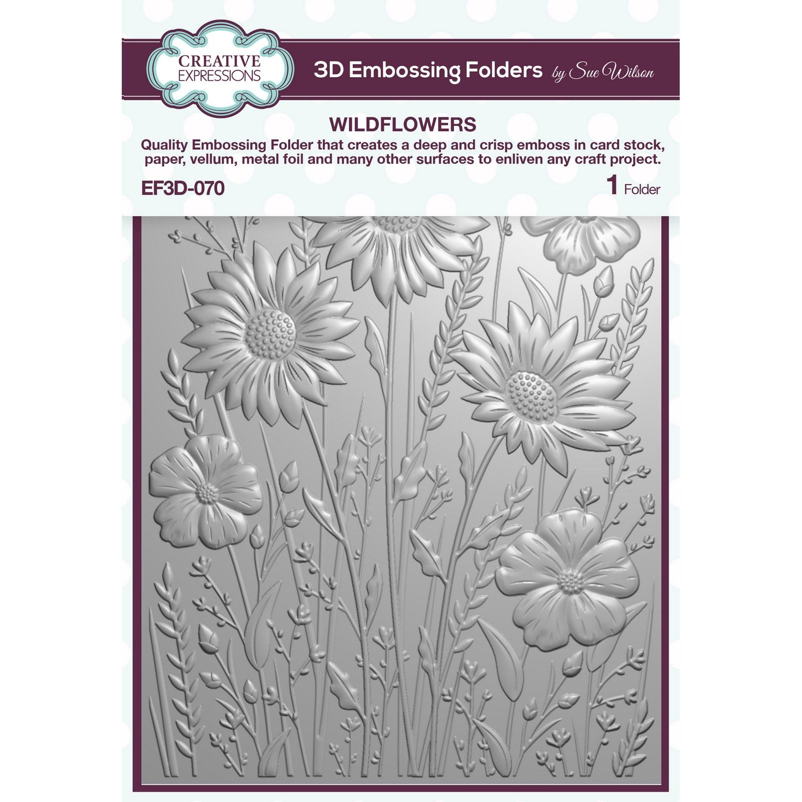 Creative Expressions • 3D Embossing Folder Wildflowers