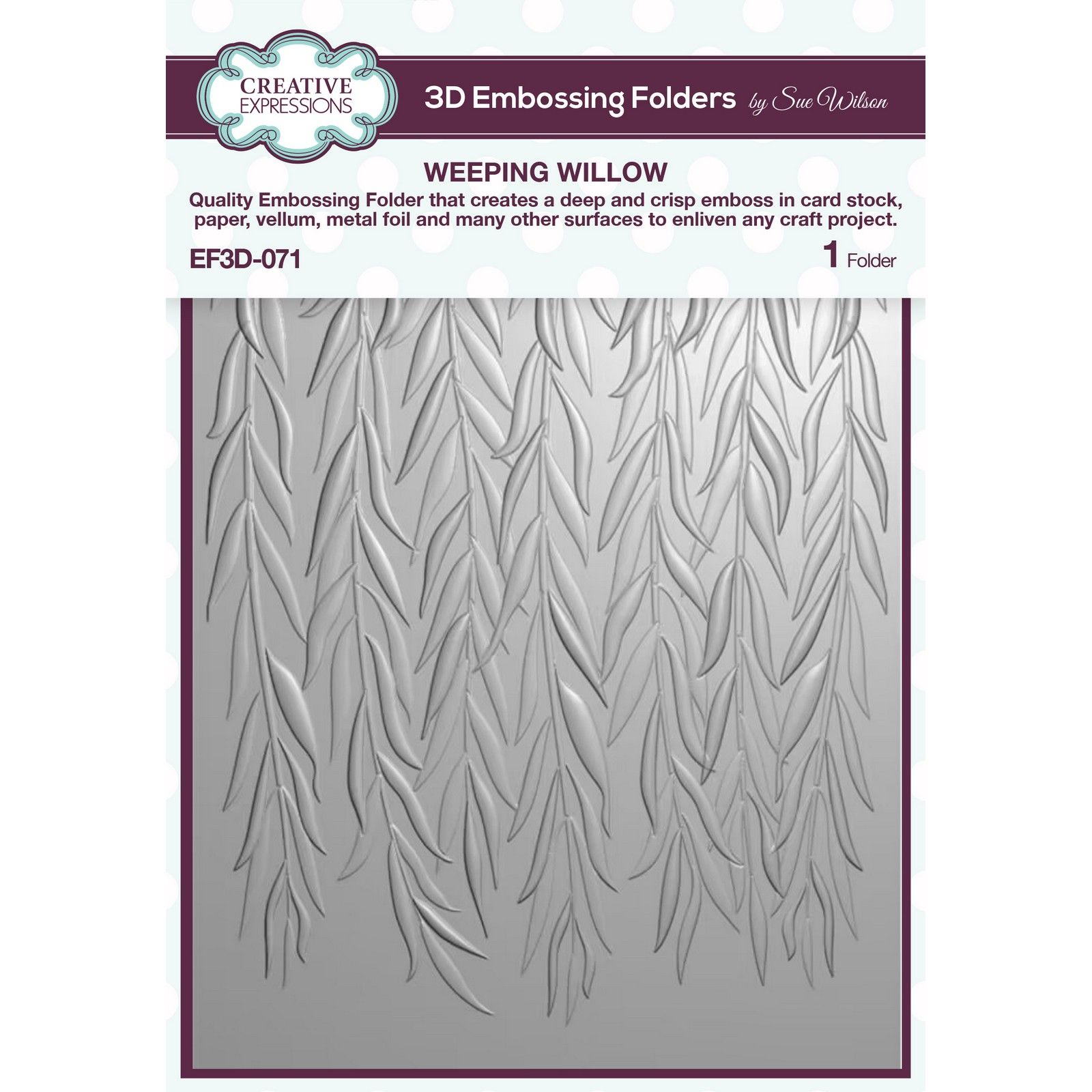 Creative Expressions • 3D Embossing Folder Weeping Willow