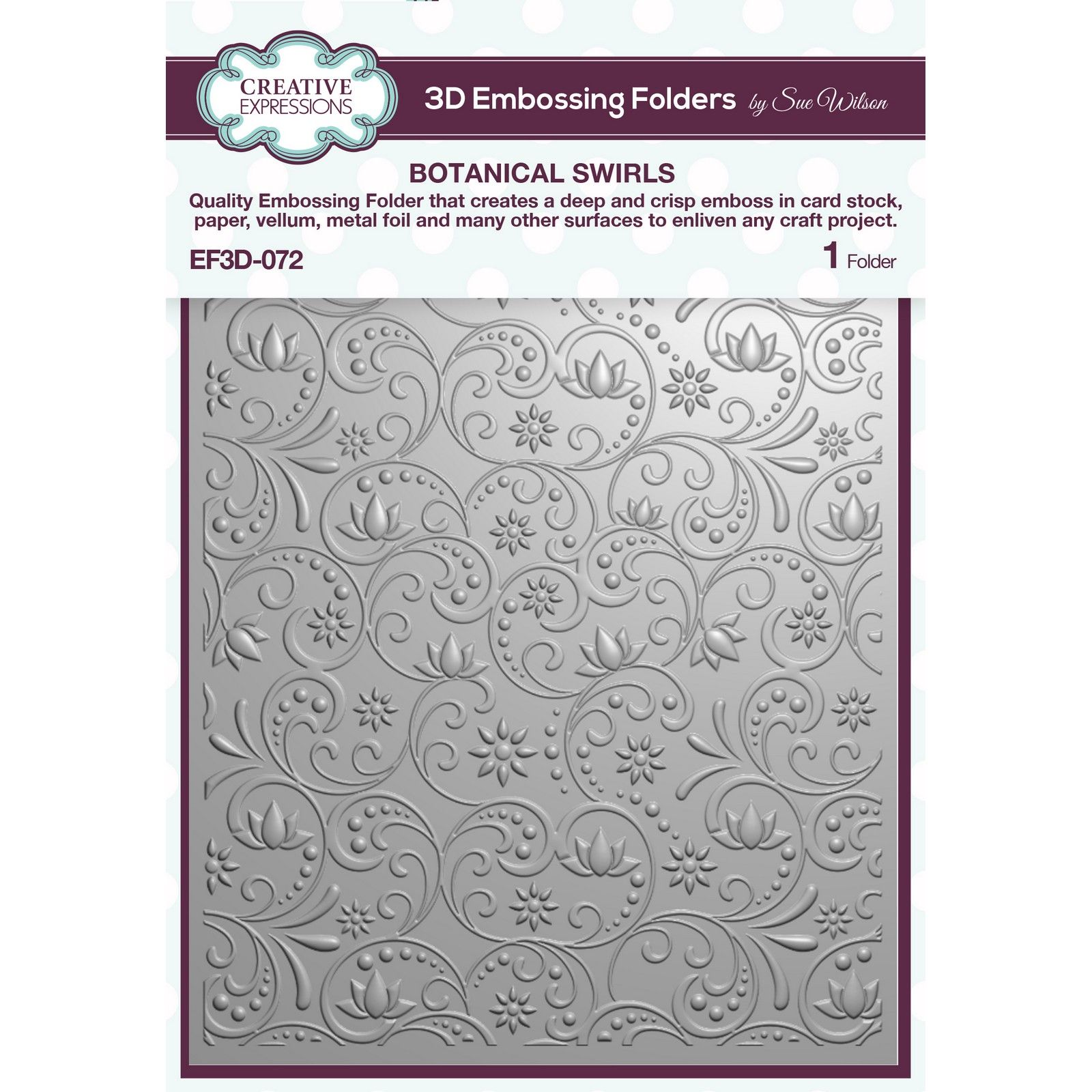 Creative Expressions • 3D Embossing Folder Botanical Swirls