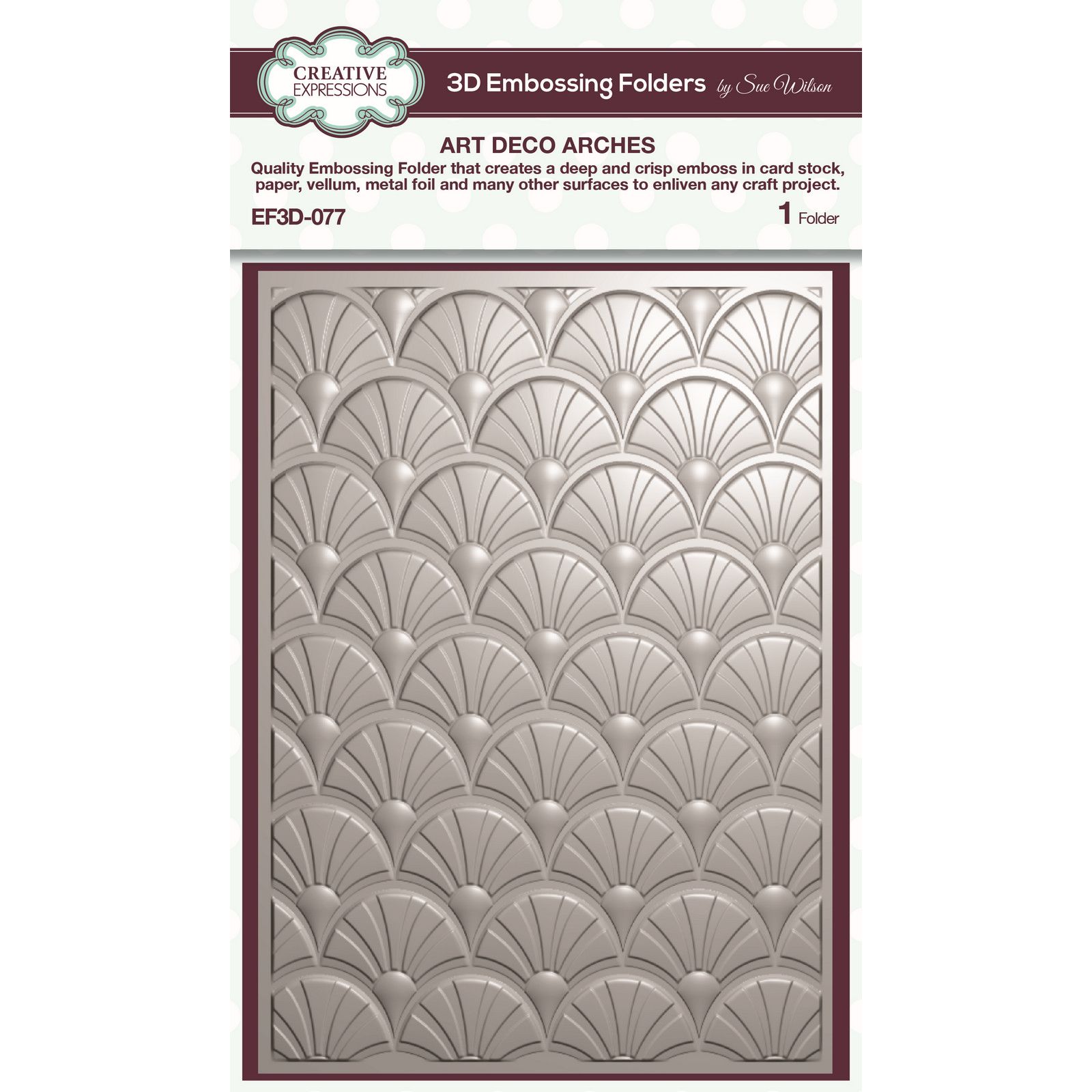 Creative Expressions • Art Deco 3D Embossing Folder Arches