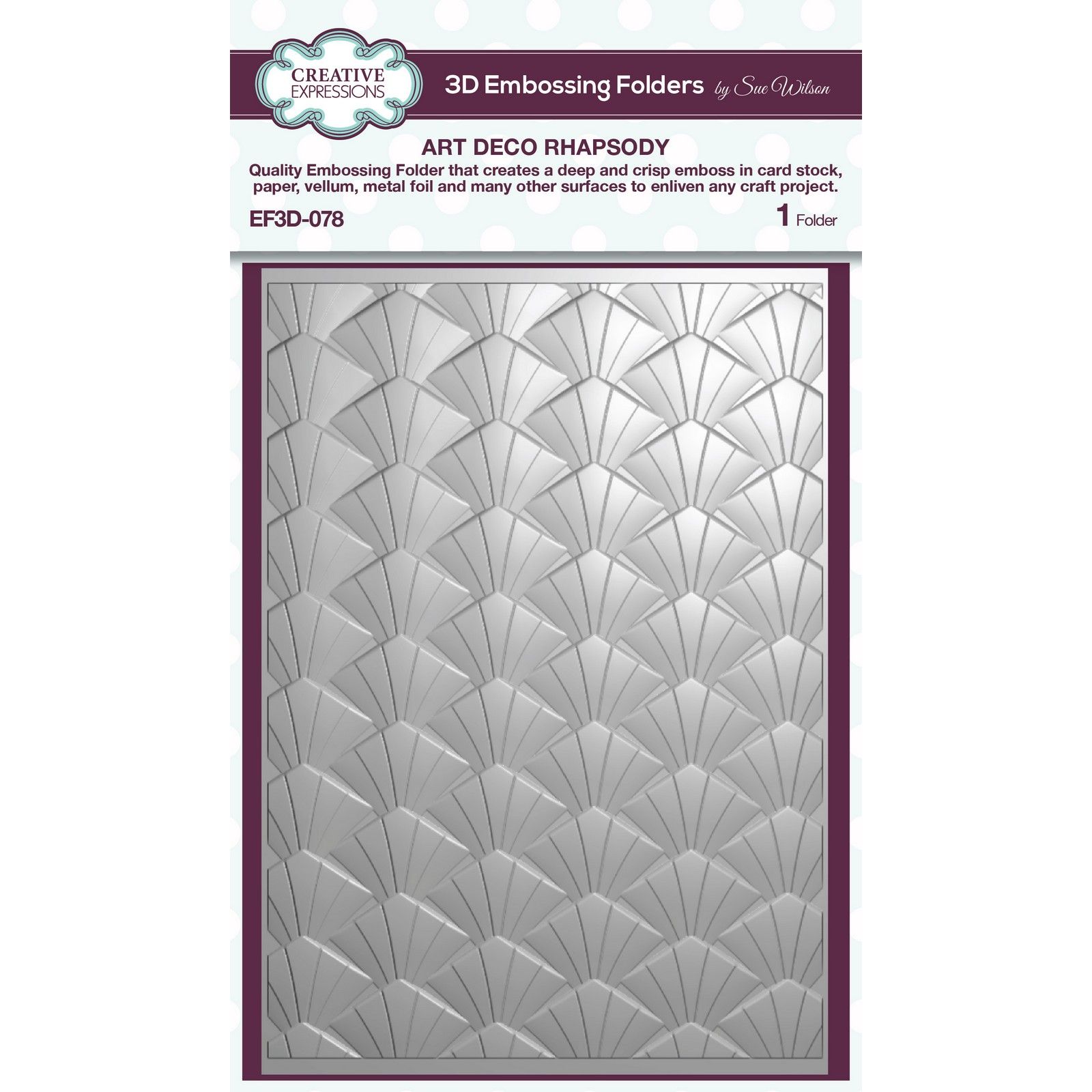 Creative Expressions • Art Deco 3D Embossing Folder Rhapsody
