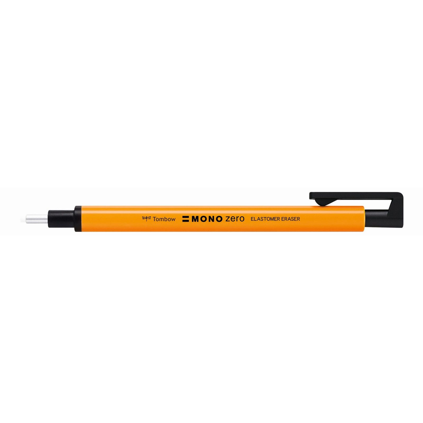 Tombow • Precision eraser MONO zero, refillable, round tip 2,3 mm diameter, Neon Orange