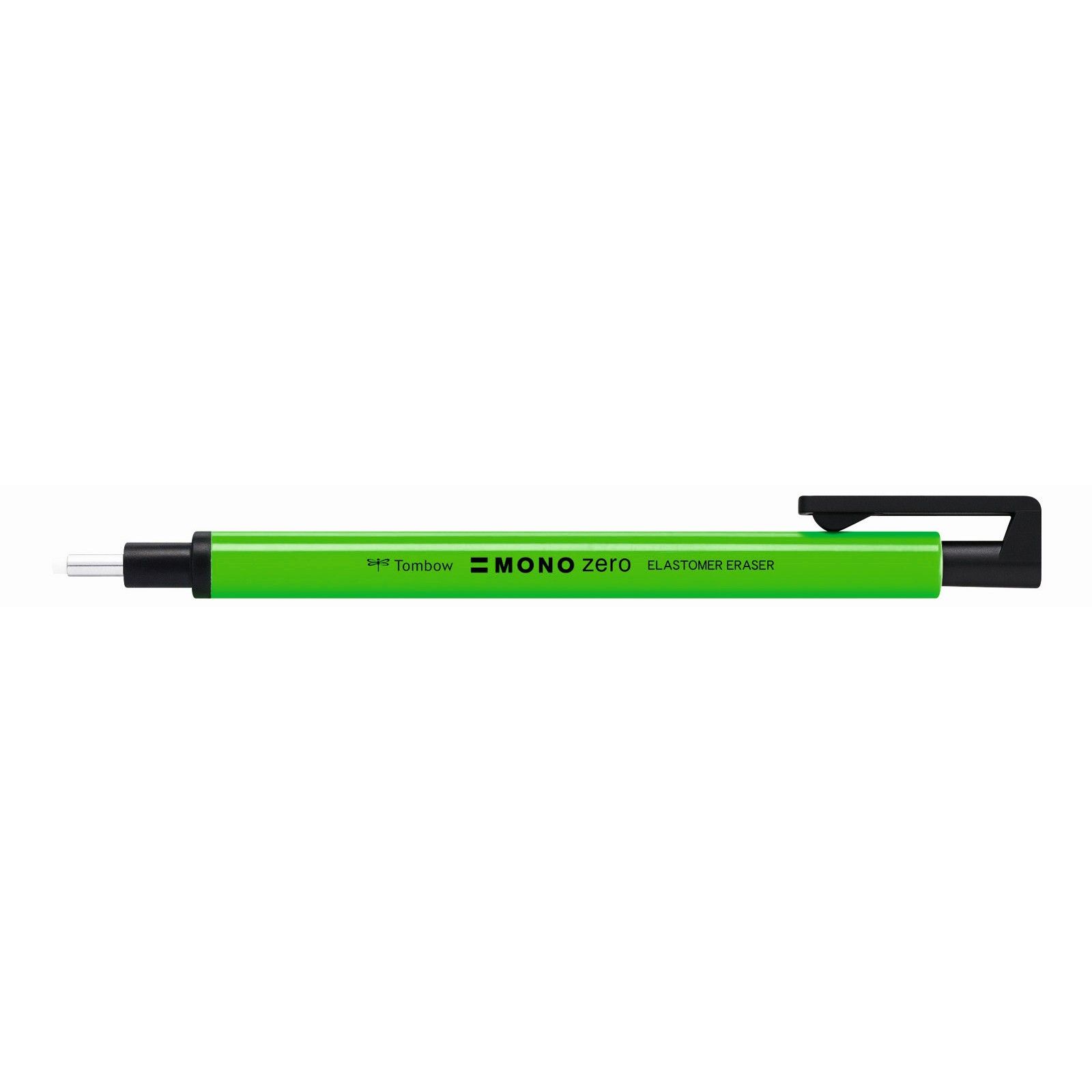 Tombow • Precision eraser MONO zero, refillable, round tip 2,3 mm diameter, Neon Green