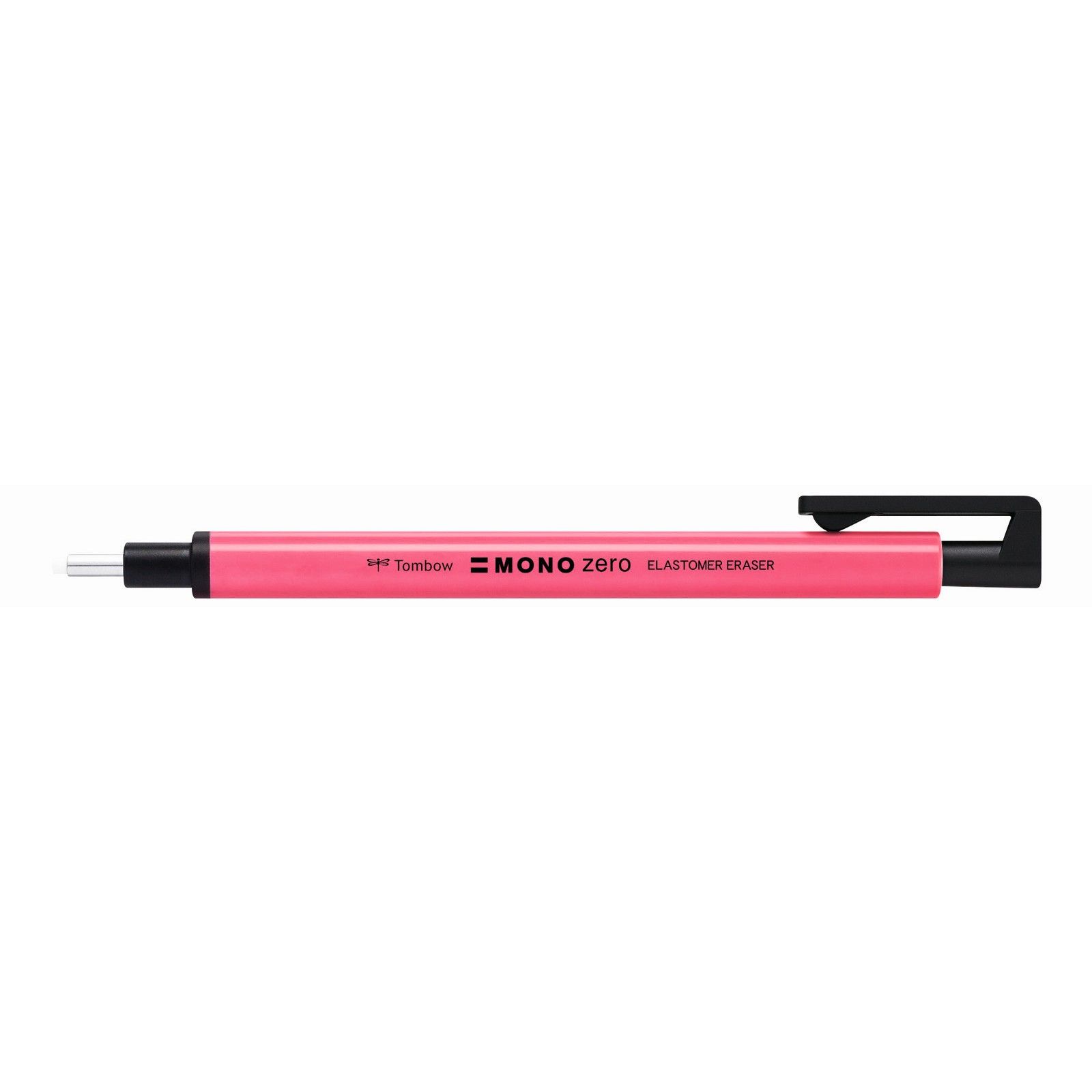 Tombow • Precision eraser MONO zero, refillable, round tip 2,3 mm diameter, Neon Pink