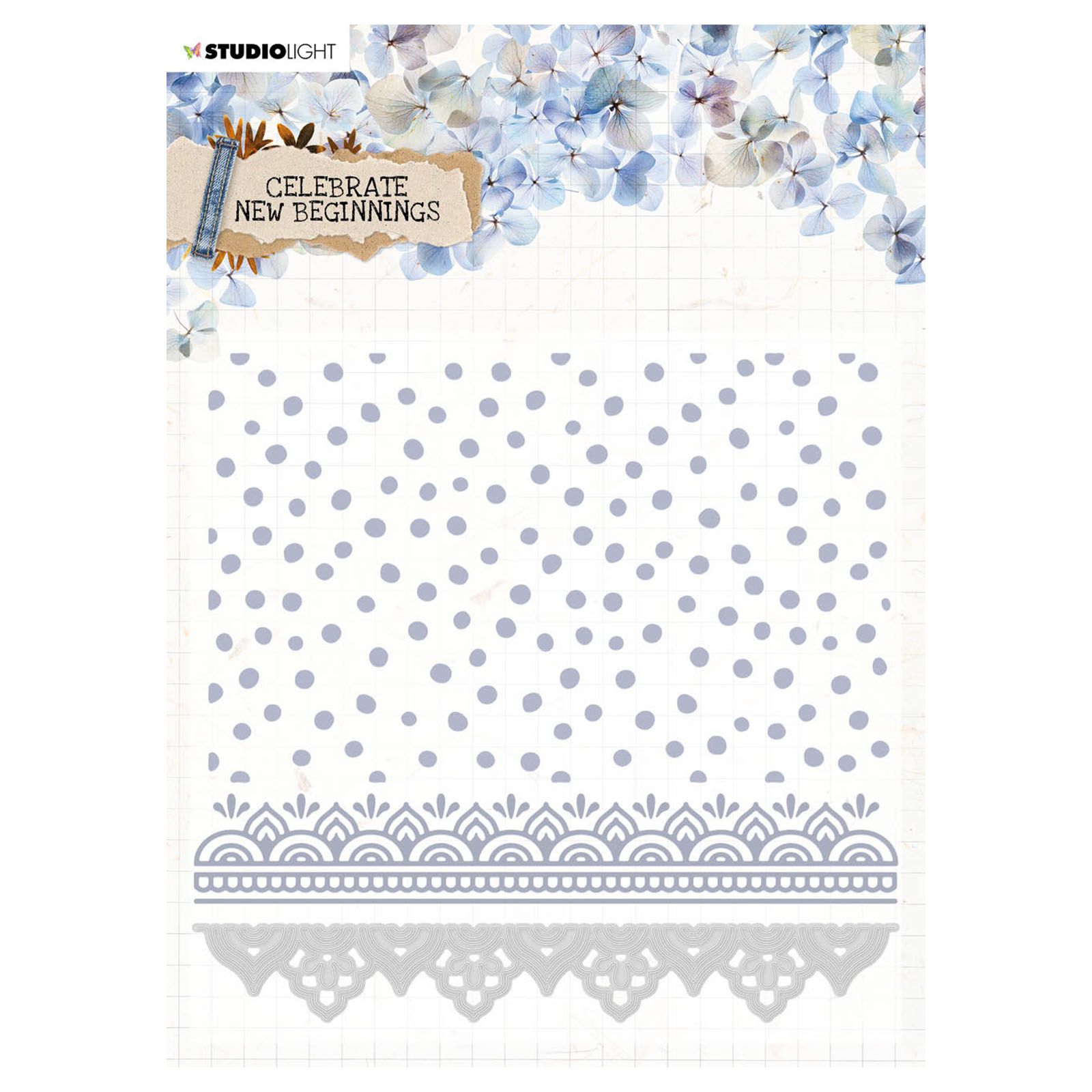 Studio Light • Embossing Folder & Cutting Die Celebrate new beginnings nr.10