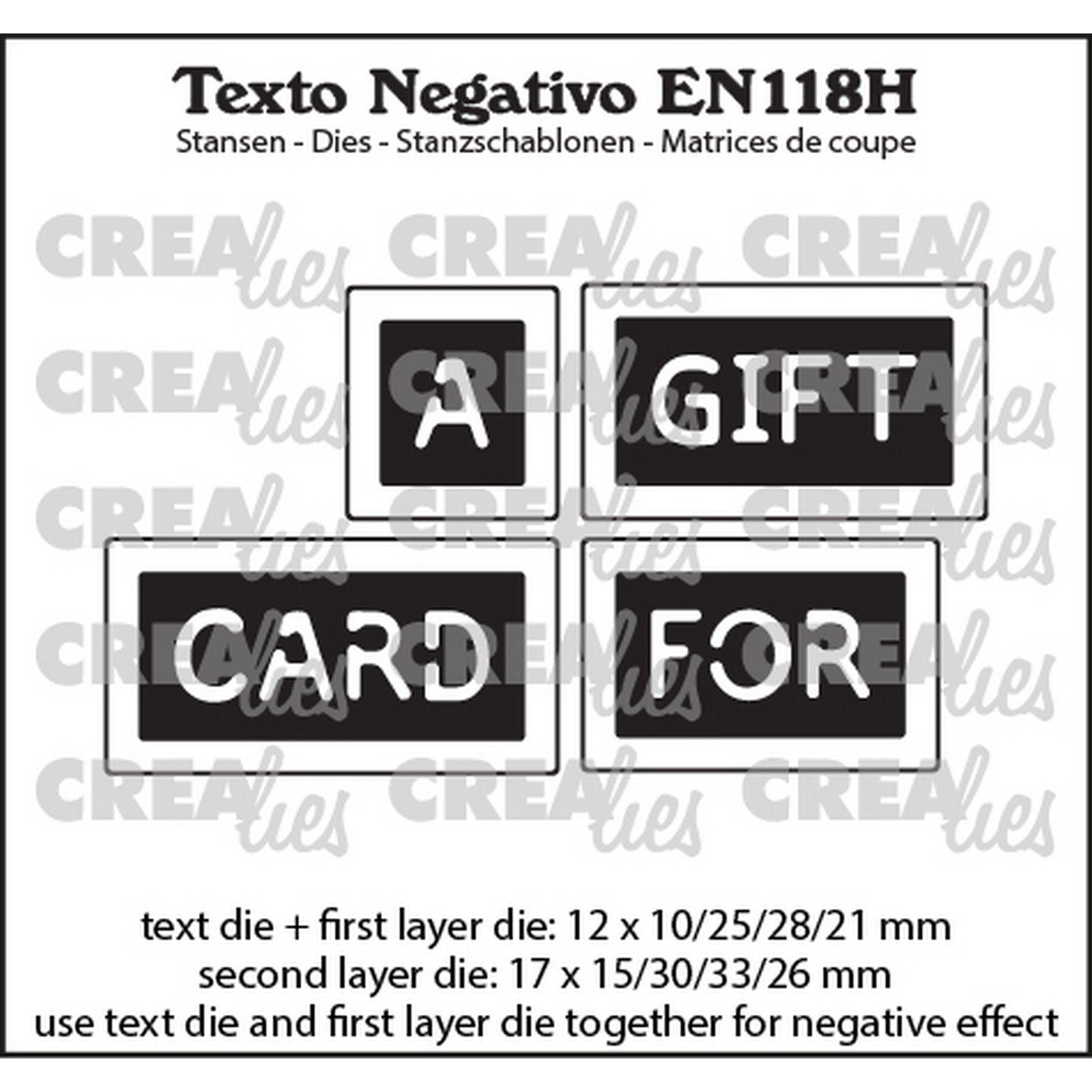 Crealies • Texto Negativo A GIFT CARD FOR