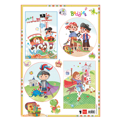 Marianne Design • Feuille de découpe Buddies boys 10pcs