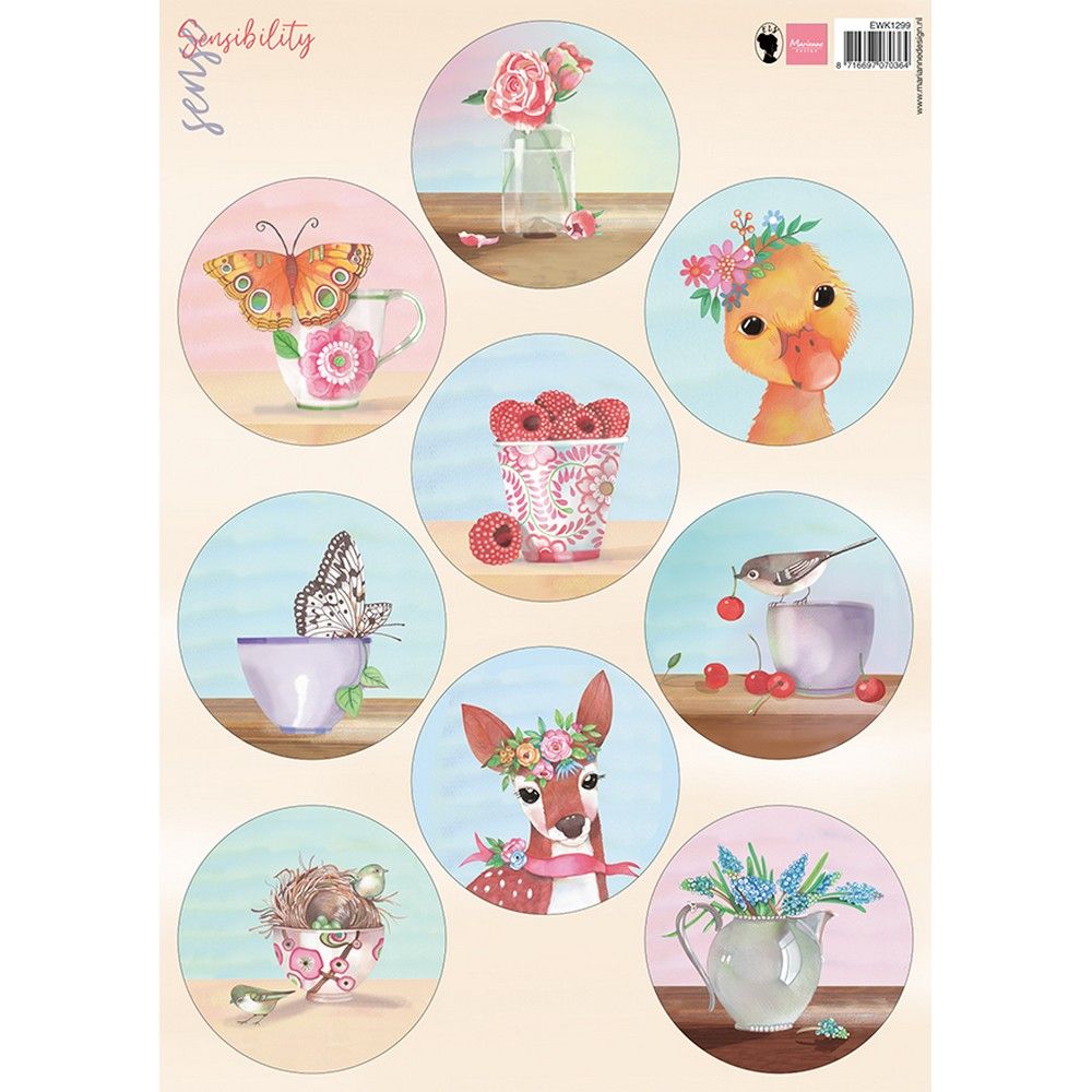 Marianne Design • Decoupage Sensibility Summer Circles 7cm