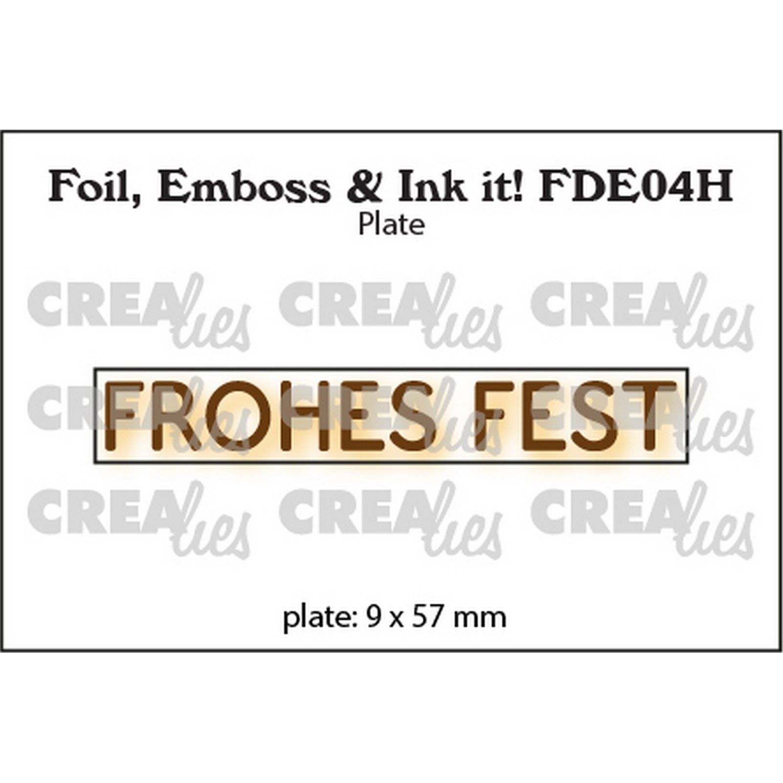 Crealies • Foil, Emboss & Ink It! De: Frohes Fest (Horizontaal)