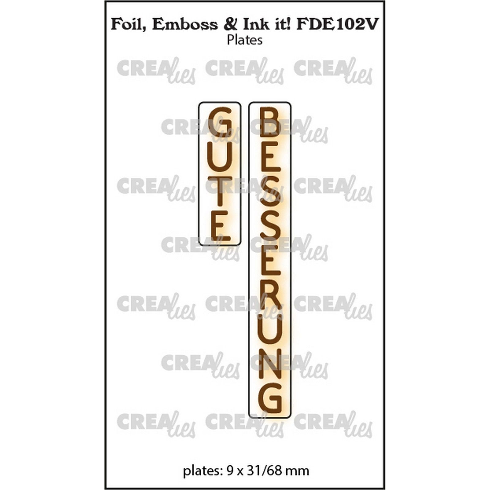 Crealies • Foil, Emboss & Ink it! Embossing Folder Gute Besserung (Vertical)