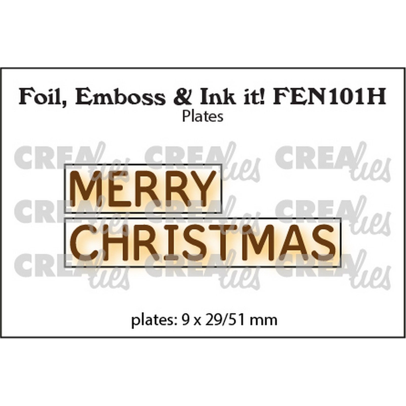Crealies • Foil, Emboss & Ink It! En: Merry Christmas (Horizontaal)