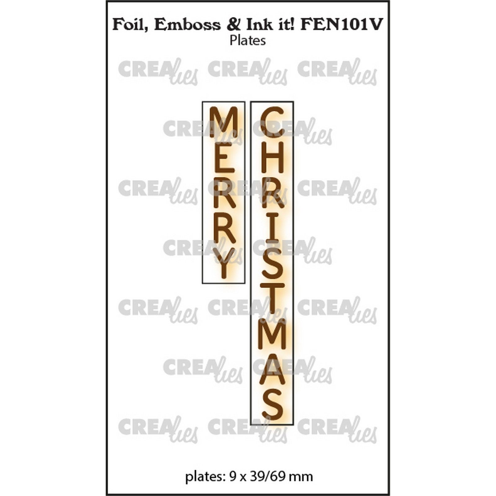 Crealies • Foil, Emboss & Ink It! En: Merry Christmas (Vertikaal)