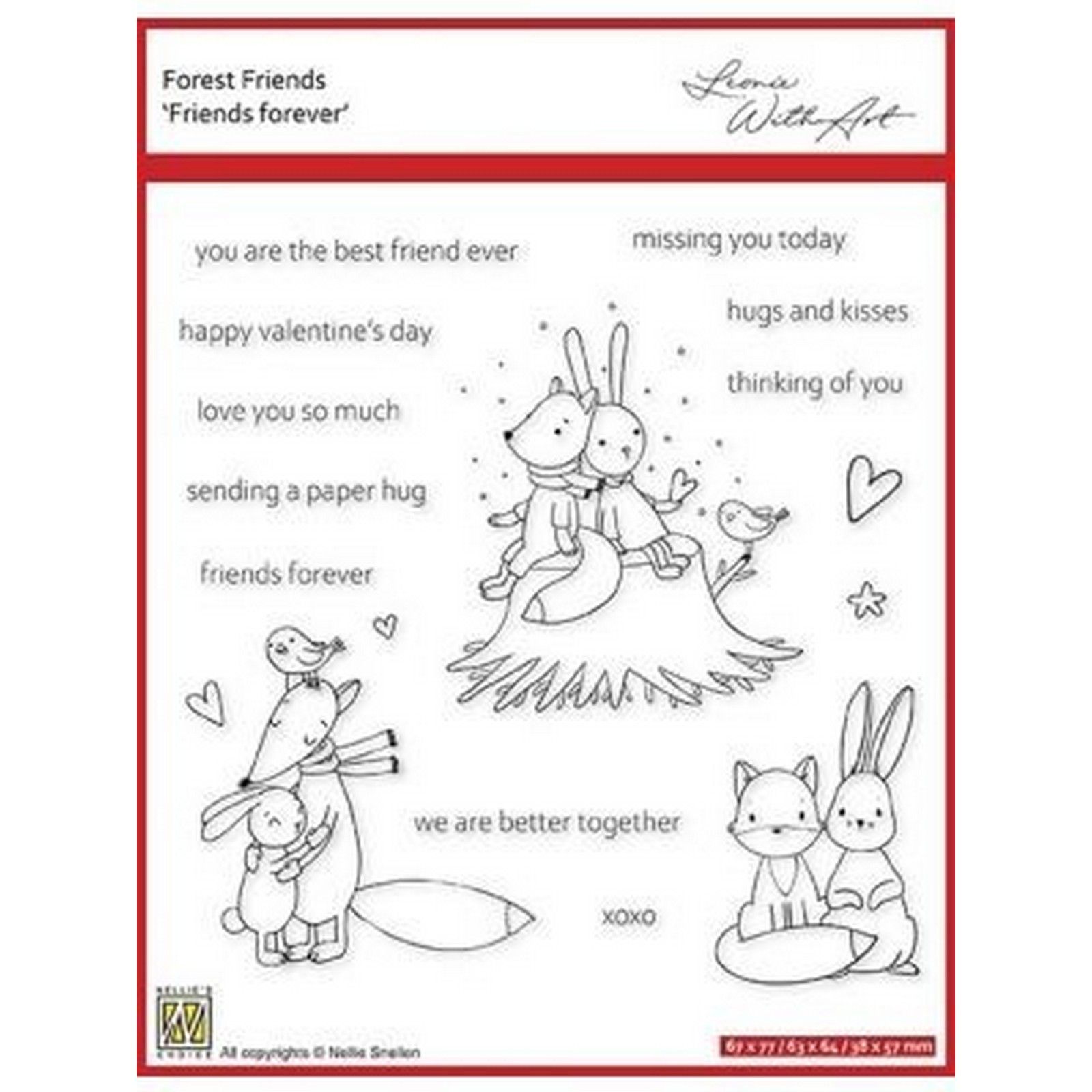 Nellie's Choice • Forest Friends Clear Stempels Friends forever