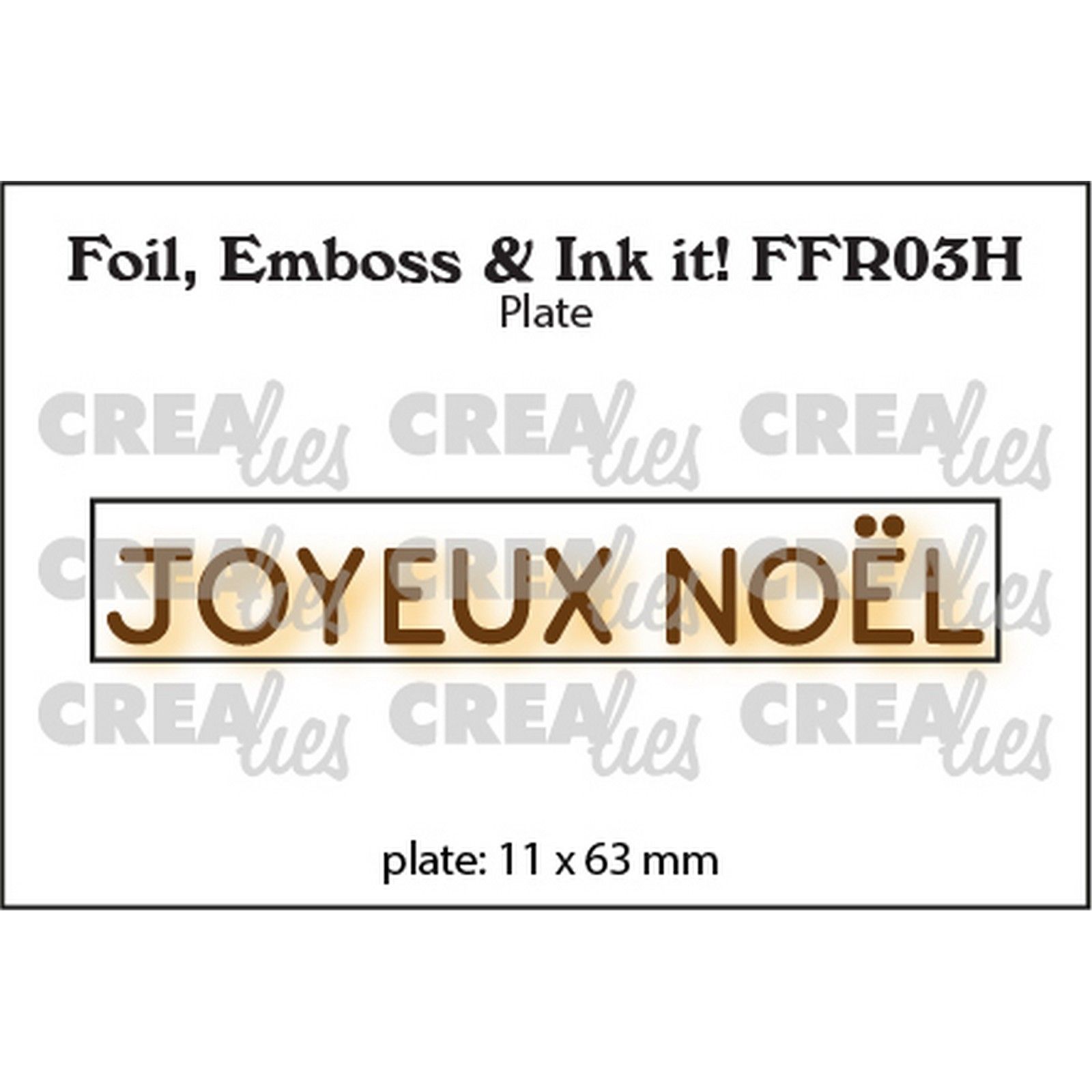 Crealies • Foil, Emboss & Ink It! Fr: Joyeux Noël (Horizontaal)