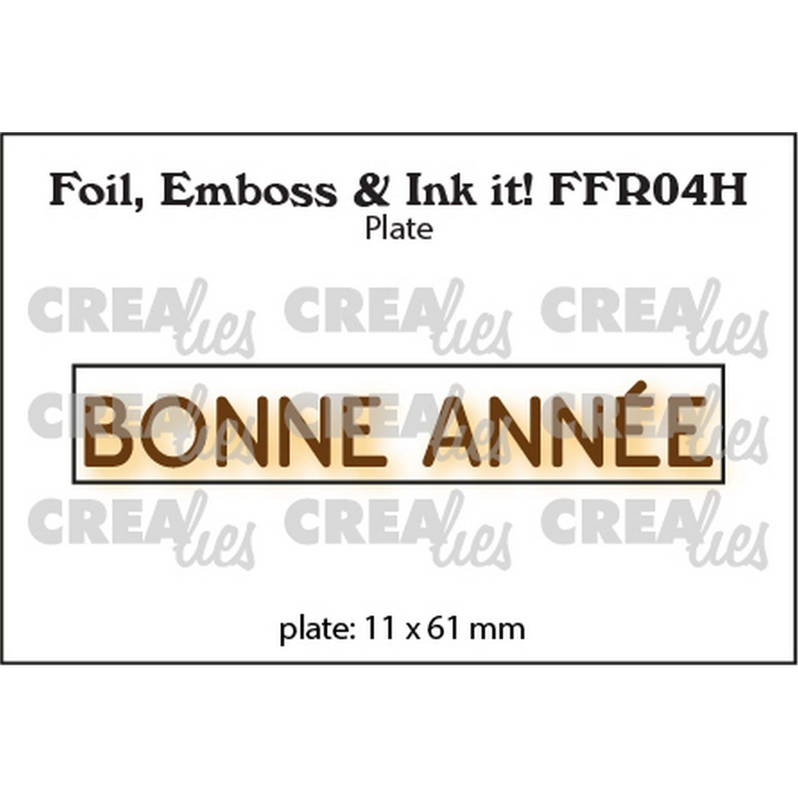 Crealies • Foil, Emboss & Ink It! Fr: Bonne Année (Horizontaal)