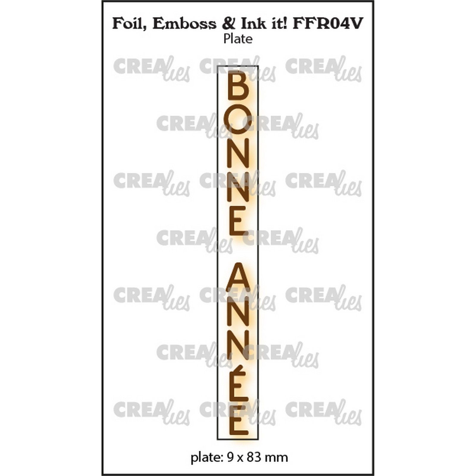 Crealies • Foil, Emboss & Ink It! Fr: Bonne Année (Vertical)