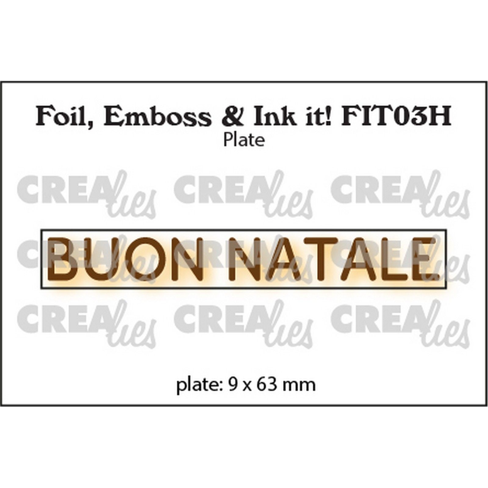 Crealies • Foil, Emboss & Ink It! It: Buon Natale (Horizontaal)