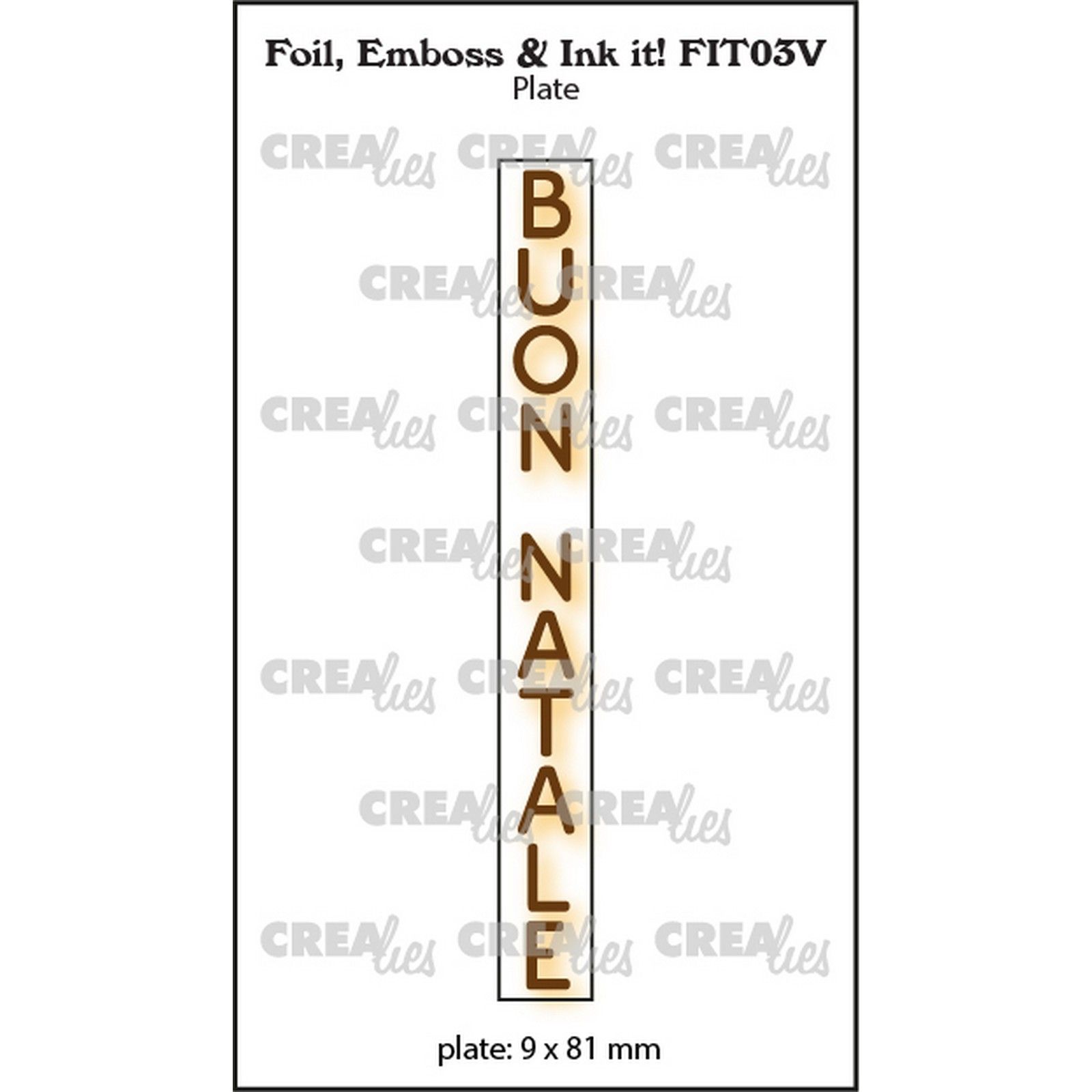 Crealies • Foil, Emboss & Ink It! It: Buon Natale (Vertikaal)
