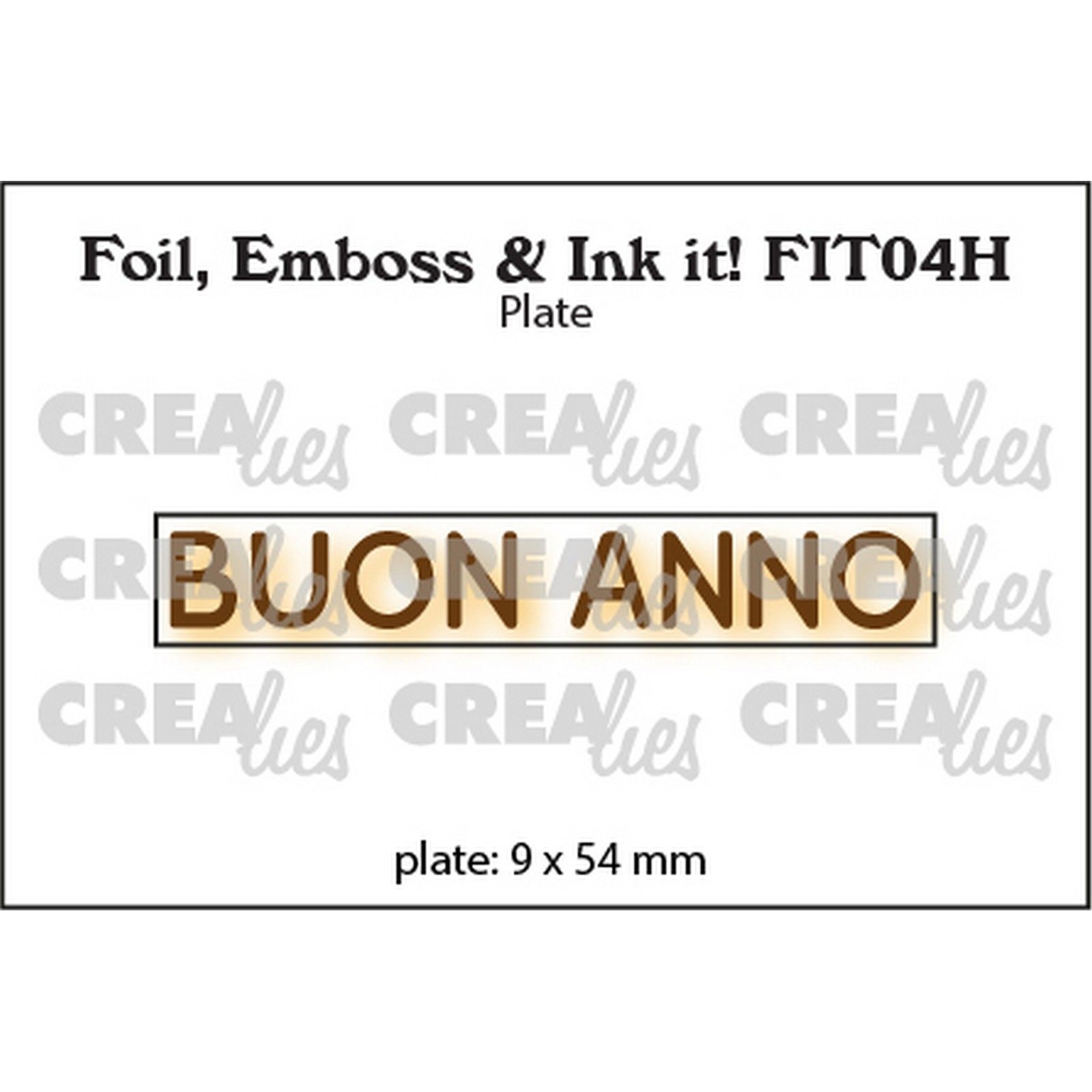Crealies • Foil, Emboss & Ink It! It: Buon Anno (Horizontaal)