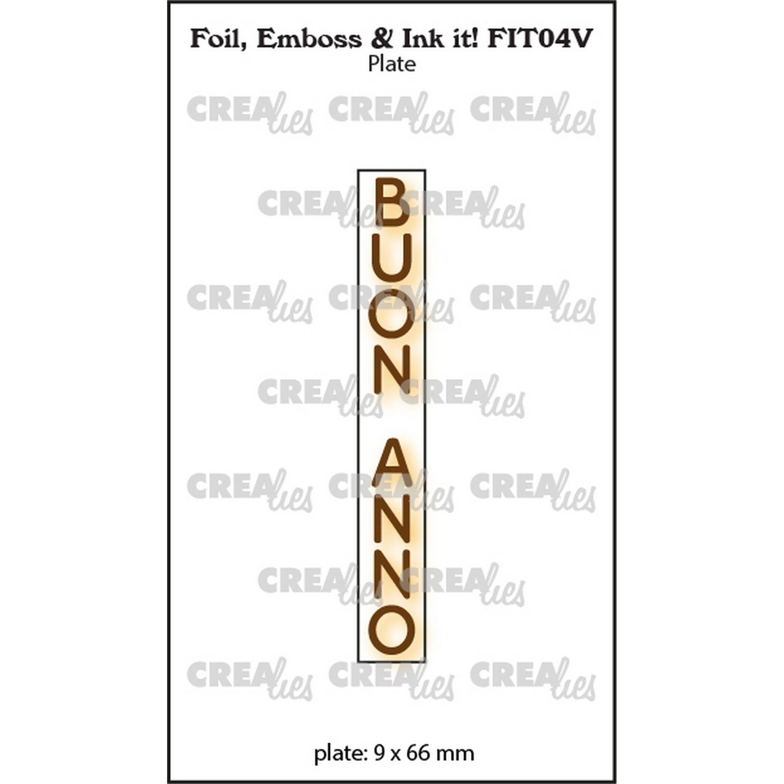 Crealies • Foil, Emboss & Ink It! It: Buon Anno (Vertikaal)
