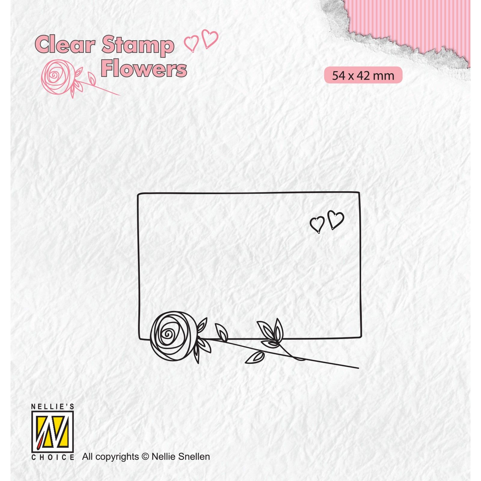 Nellie's Choice • Flowers Clear Stamps Frame With Rose