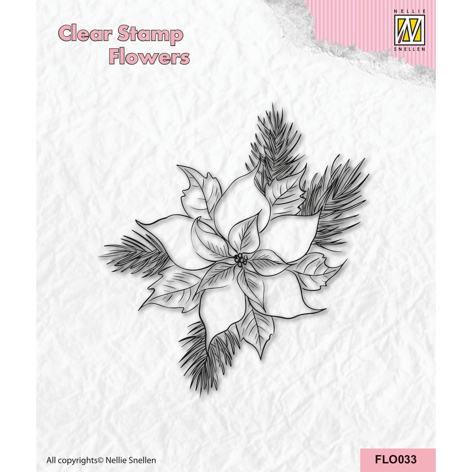 Nellie's Choice • Flower Clear Stamps Poinsetta