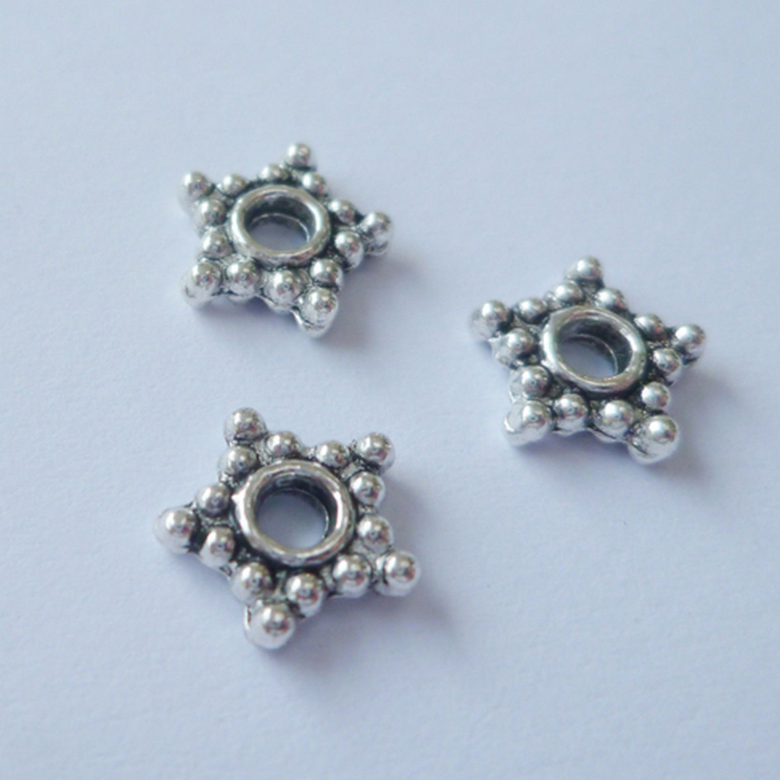 Nellie's Choice • Floral Spacers 20pcs Silver Nr. 3