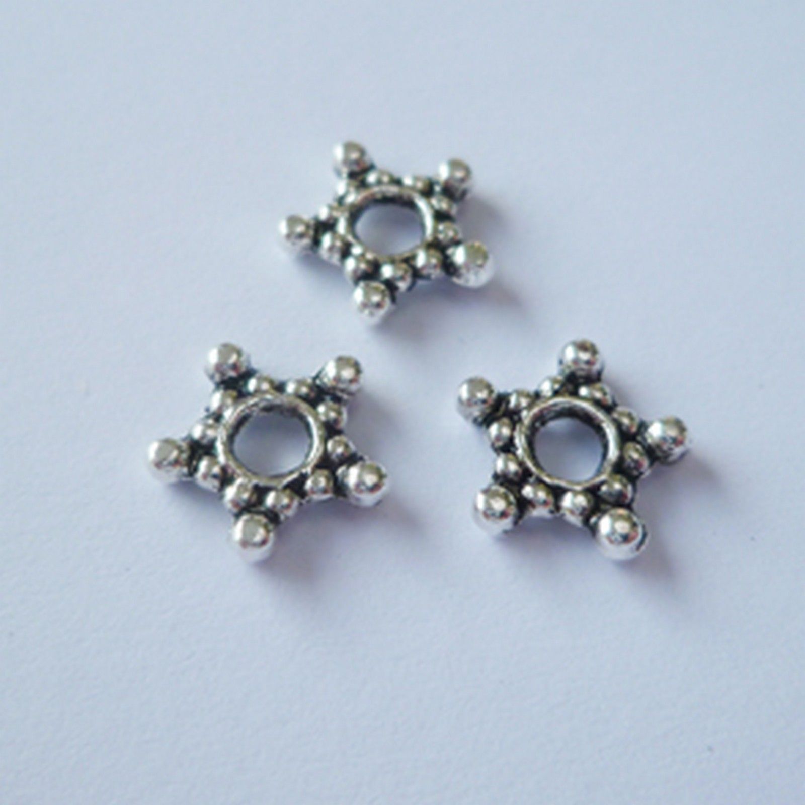 Nellie's Choice • Floral Spacers 20pcs Silver Nr. 4