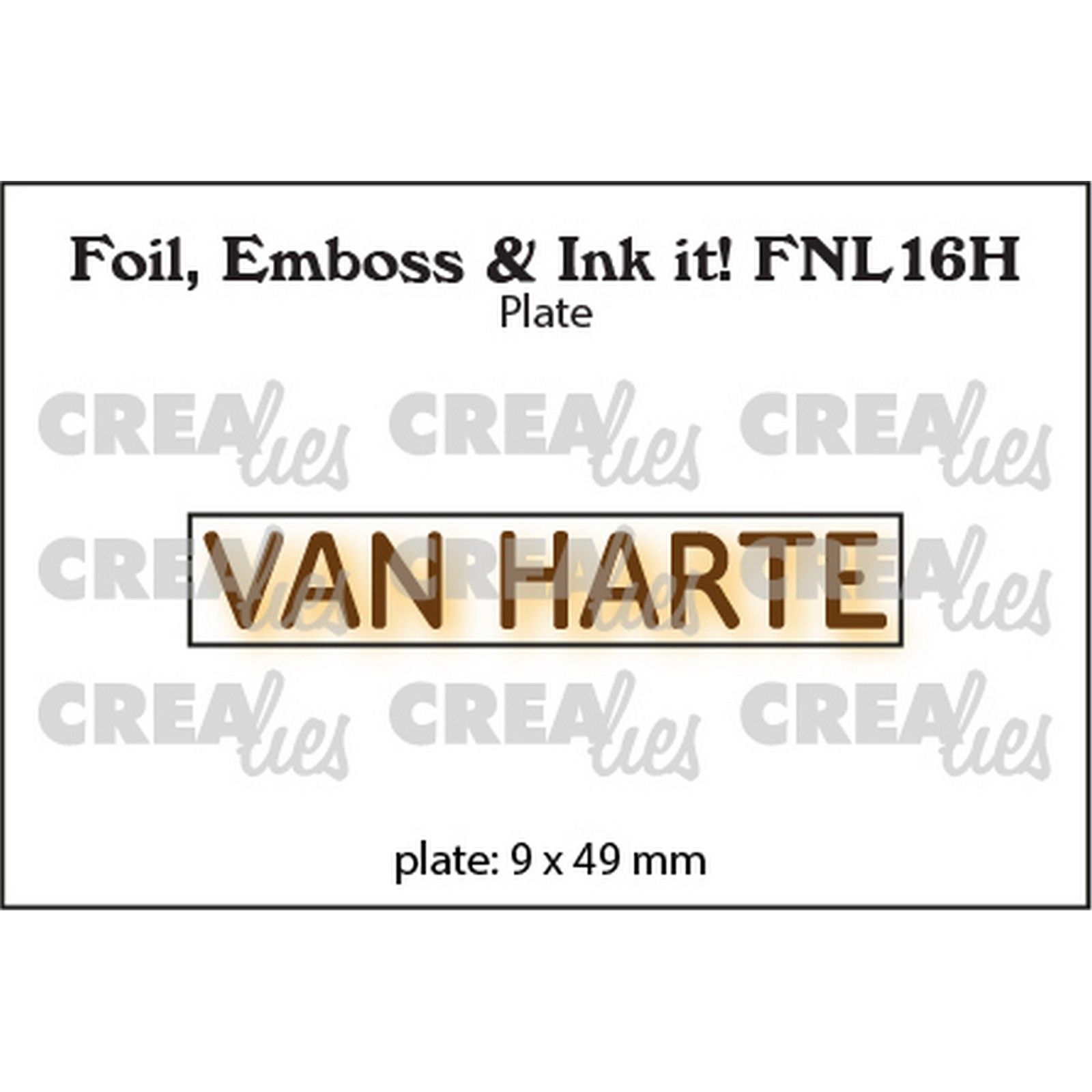 Crealies • Foil, Emboss & Ink it! VAN HARTE