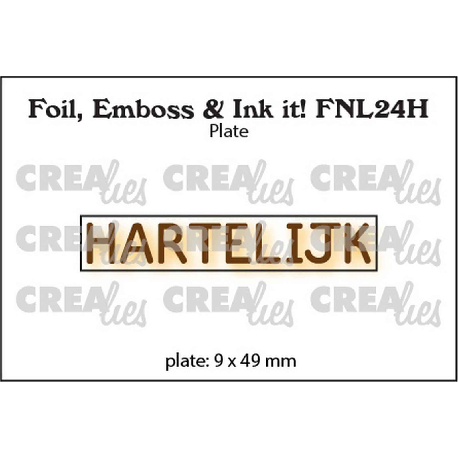 Crealies • Foil, Emboss & Ink it! HARTELIJK