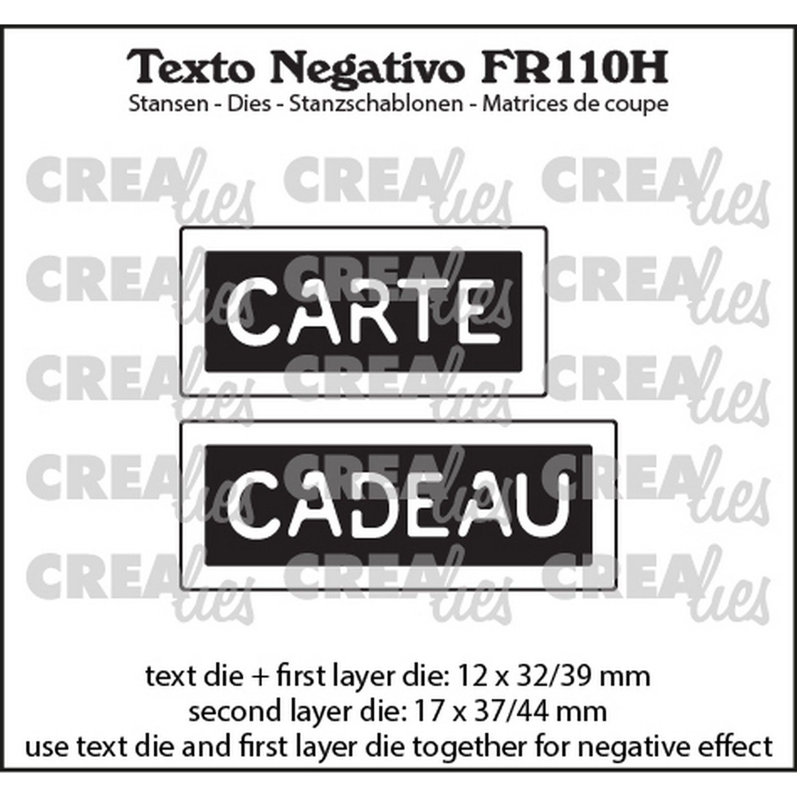 Crealies • Texto Negativo CARTE CADEAU