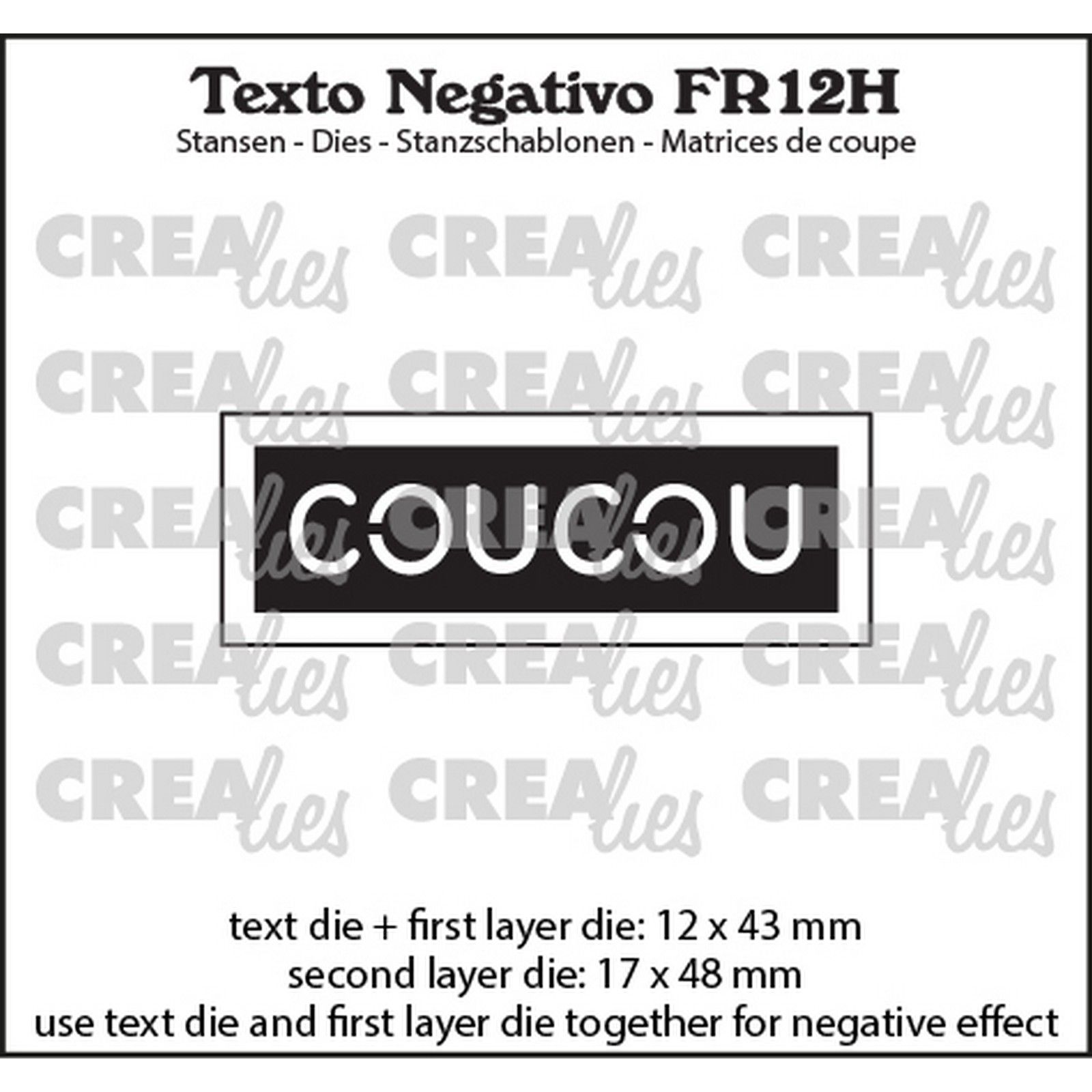 Crealies • Texto Negativo Coucou (Horizontaal)