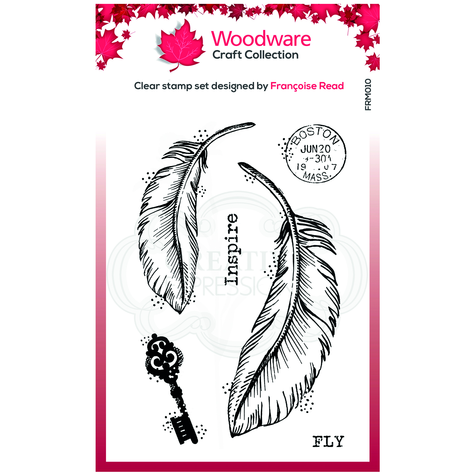 Woodware • Clear stempel singles Two feathers