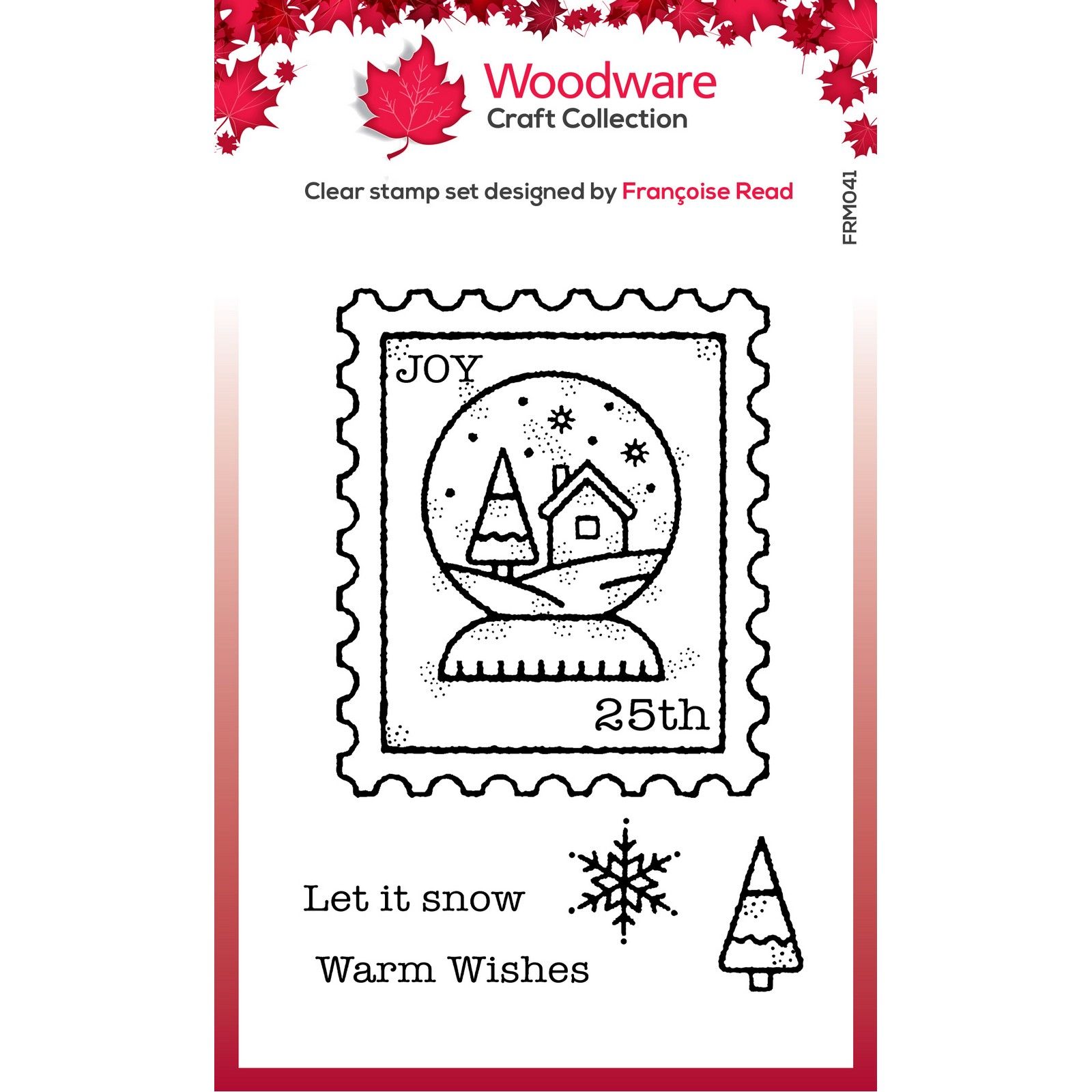 Woodware • Clear Singles Stamp Snow Globe Stamp