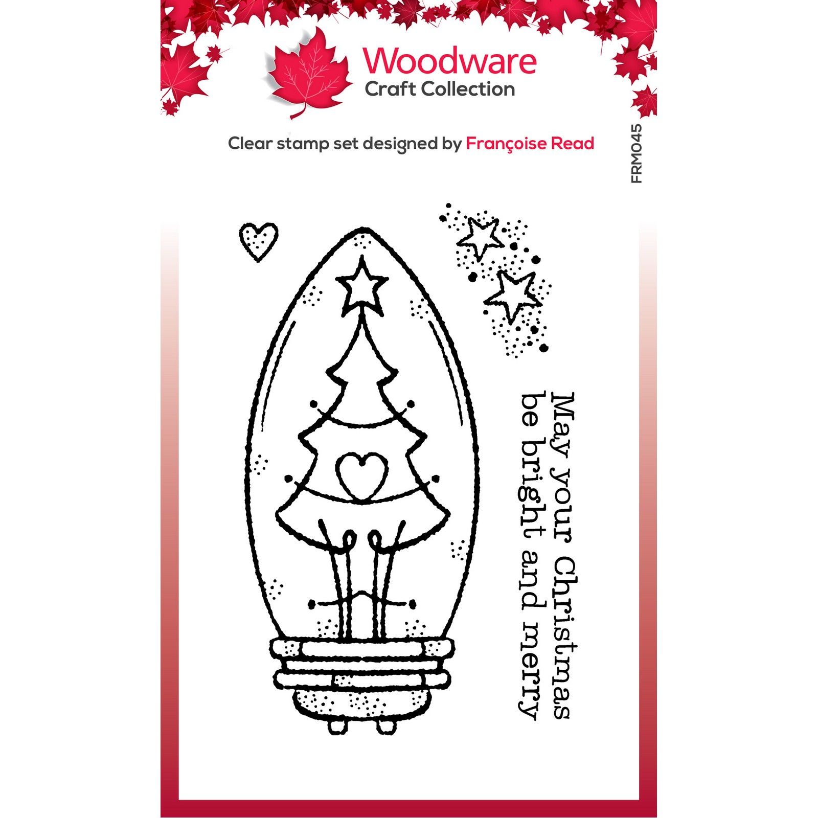 Woodware • Clear Singles Stamp Tree Light Bulb