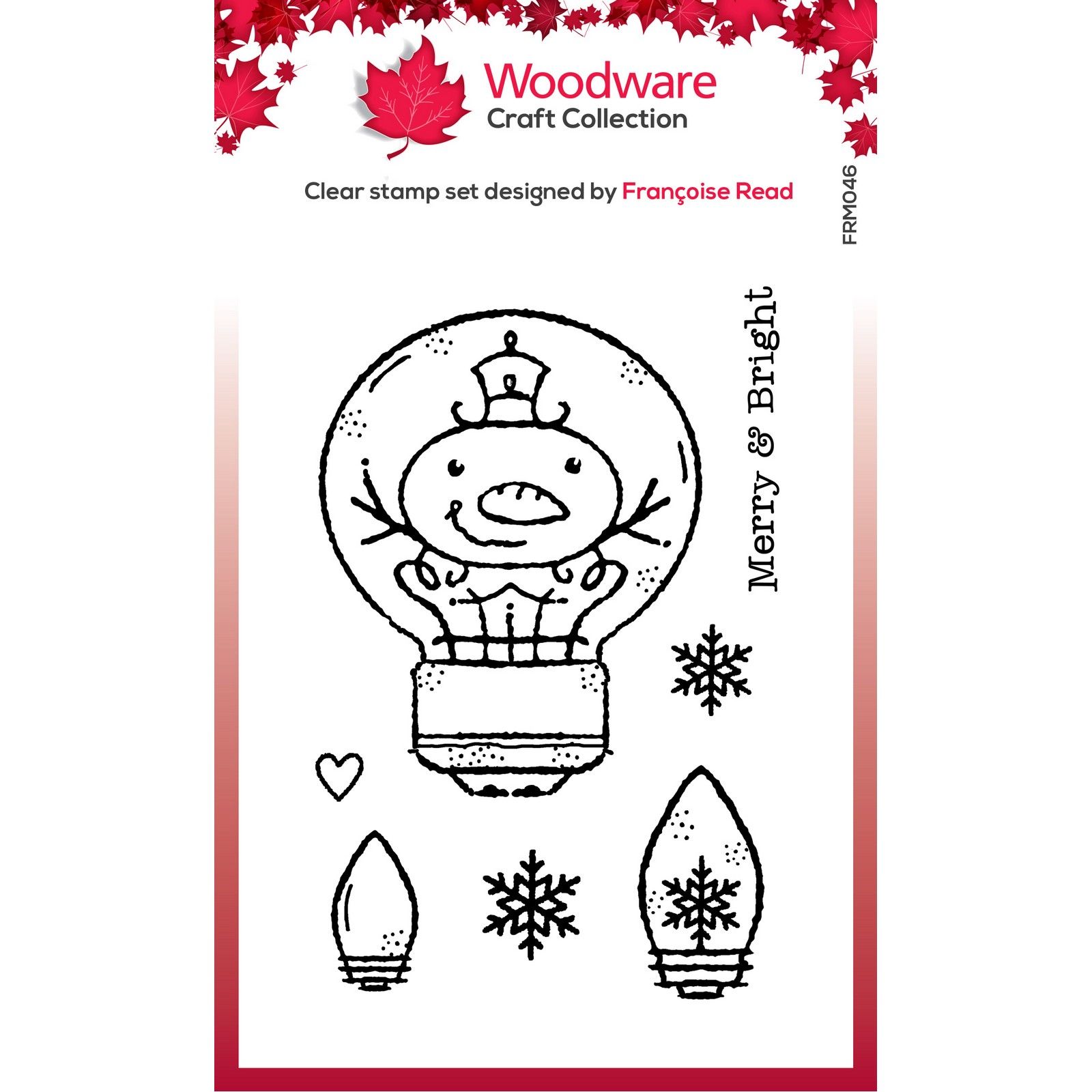 Woodware • Clear Singles Stamp Snowman Light Bulb