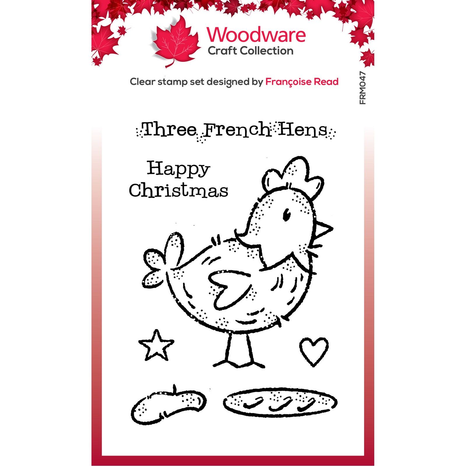 Woodware • Clear Singles Stamp French Hen