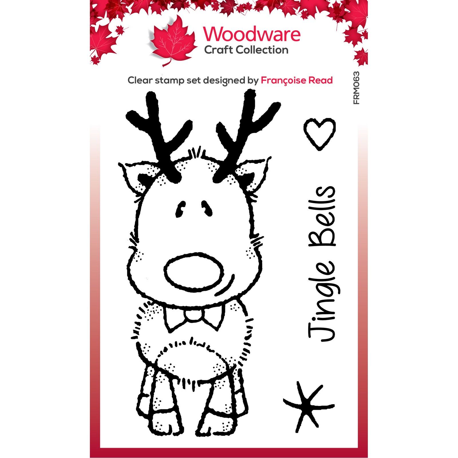 Woodware • Tampons Singles Transparents Mini Rudolph