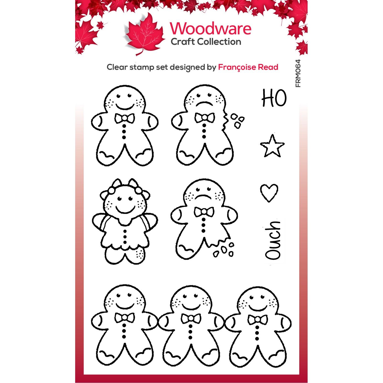 Woodware • Tampons Singles Transparents Tiny Gingerbread Man