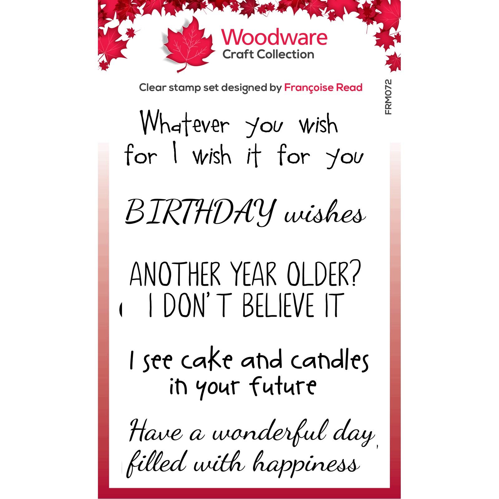 Woodware • Clear Singles Stamp Set More Wishes